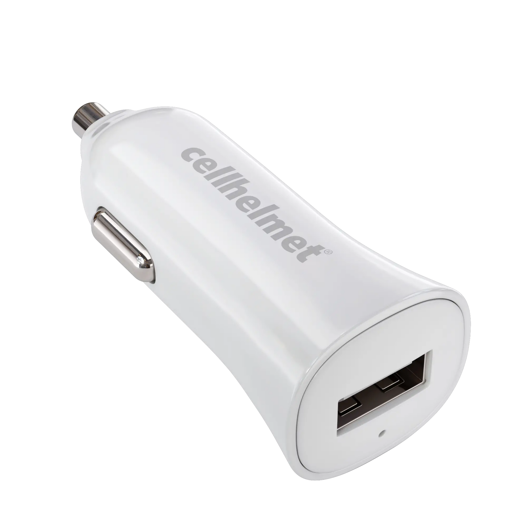 2.4A Car Charger - Single Port - White - Charger - - cellhelmet