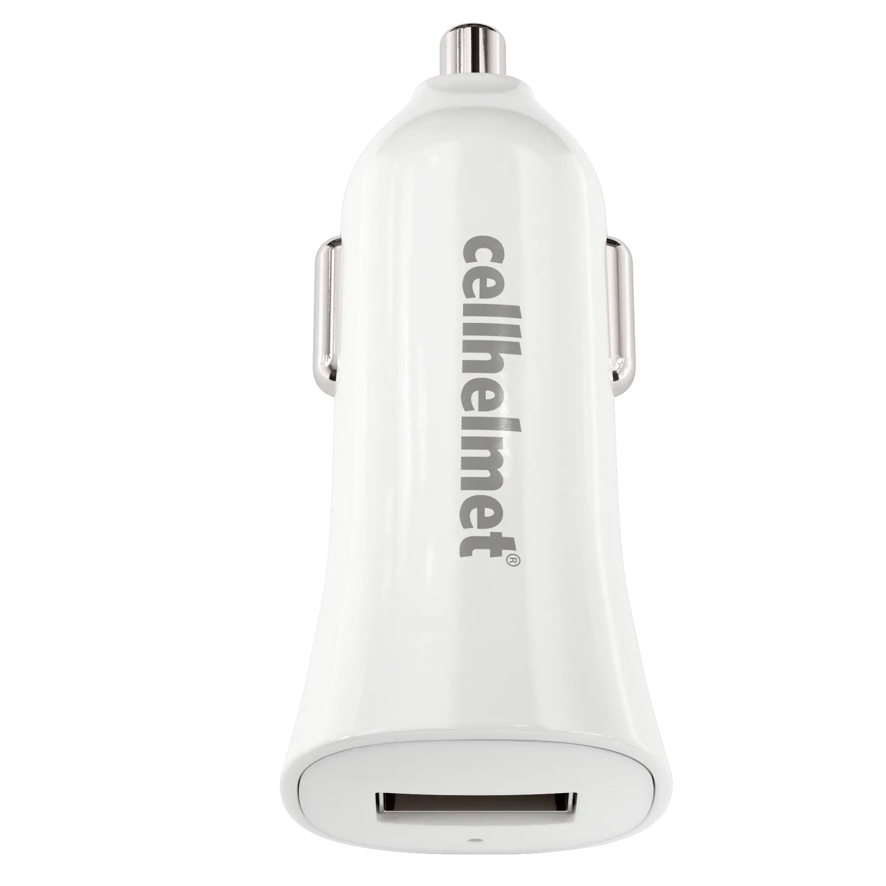2.4A Car Charger - Single Port - White - Charger - - cellhelmet