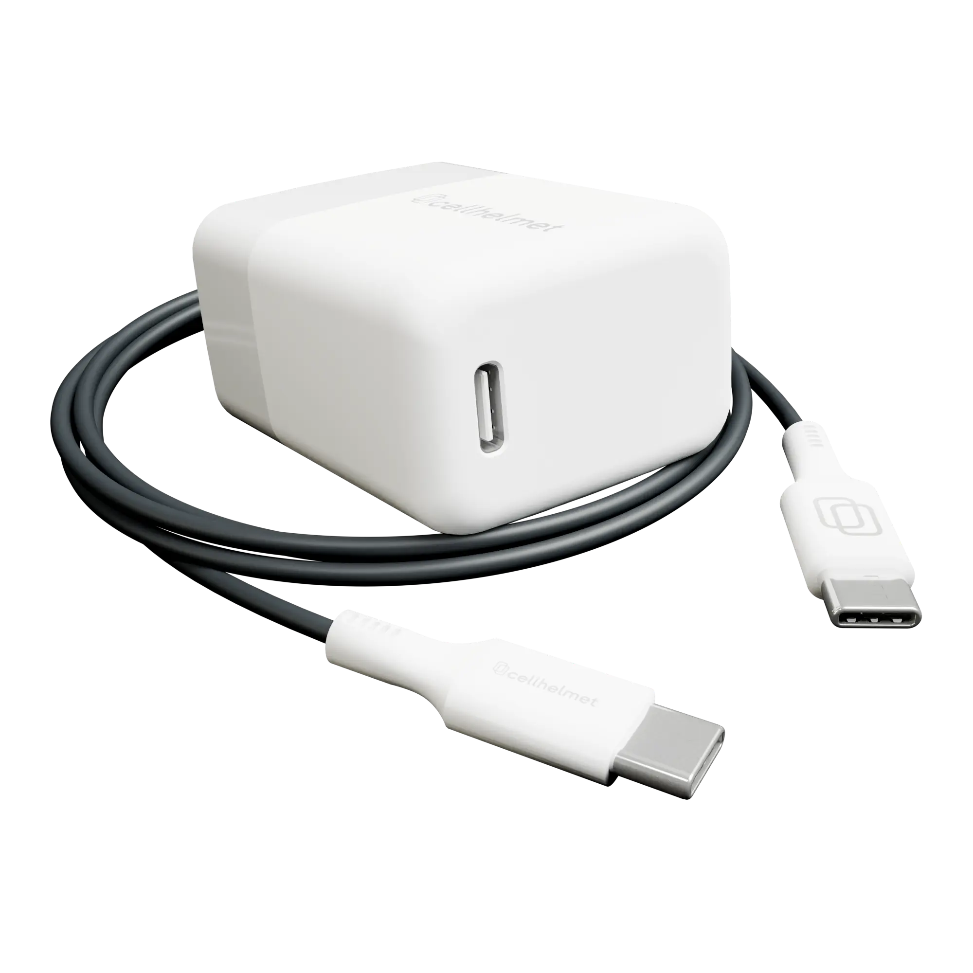 30W PD Wall Plug + 3' Round Type C to C Cable cellhelmet cellhelmet