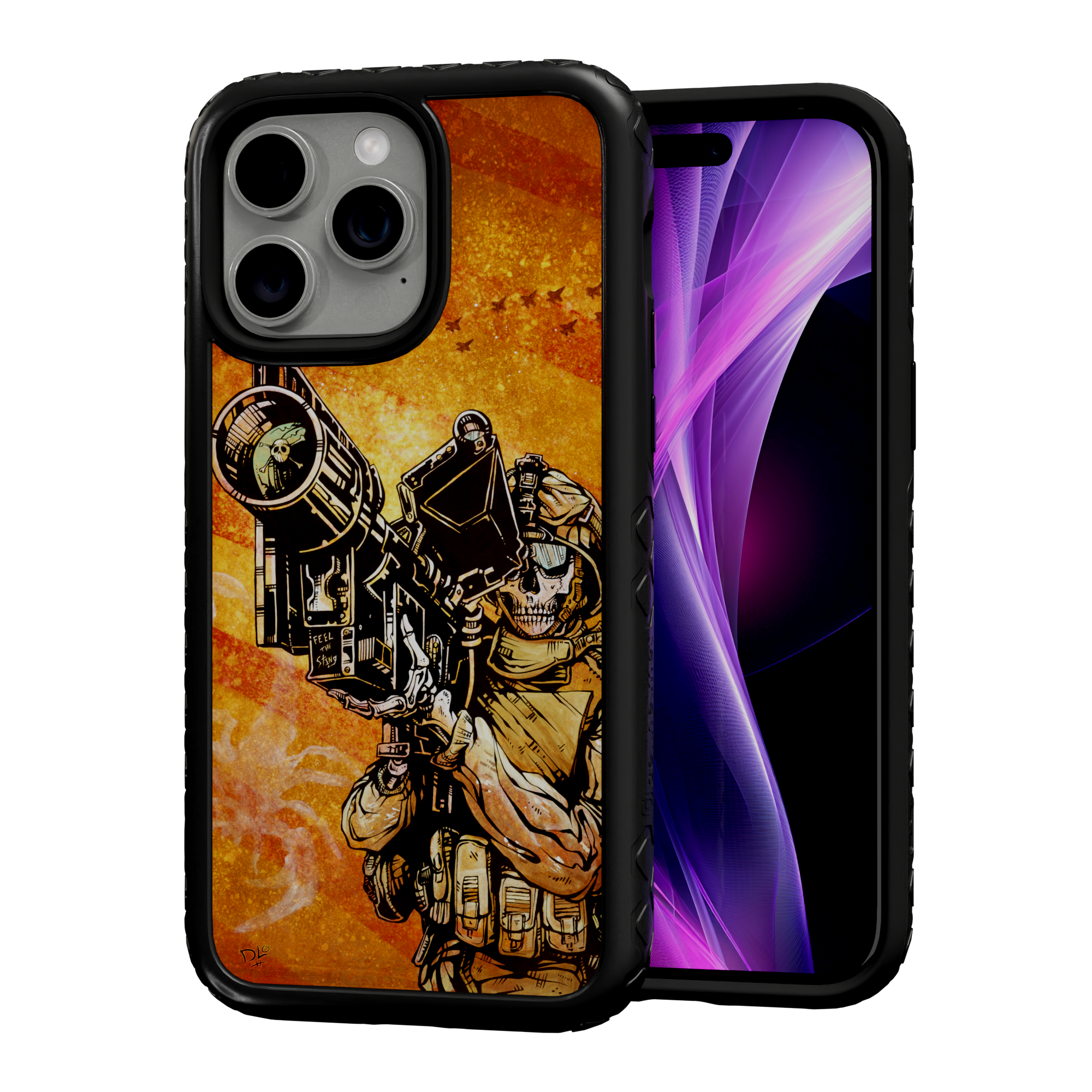 Feel the Sting by David Lozeau | iPhone 14 Series | Shock-Absorbent MagSafe® Case iPhone 14 Pro Max / Onyx Black