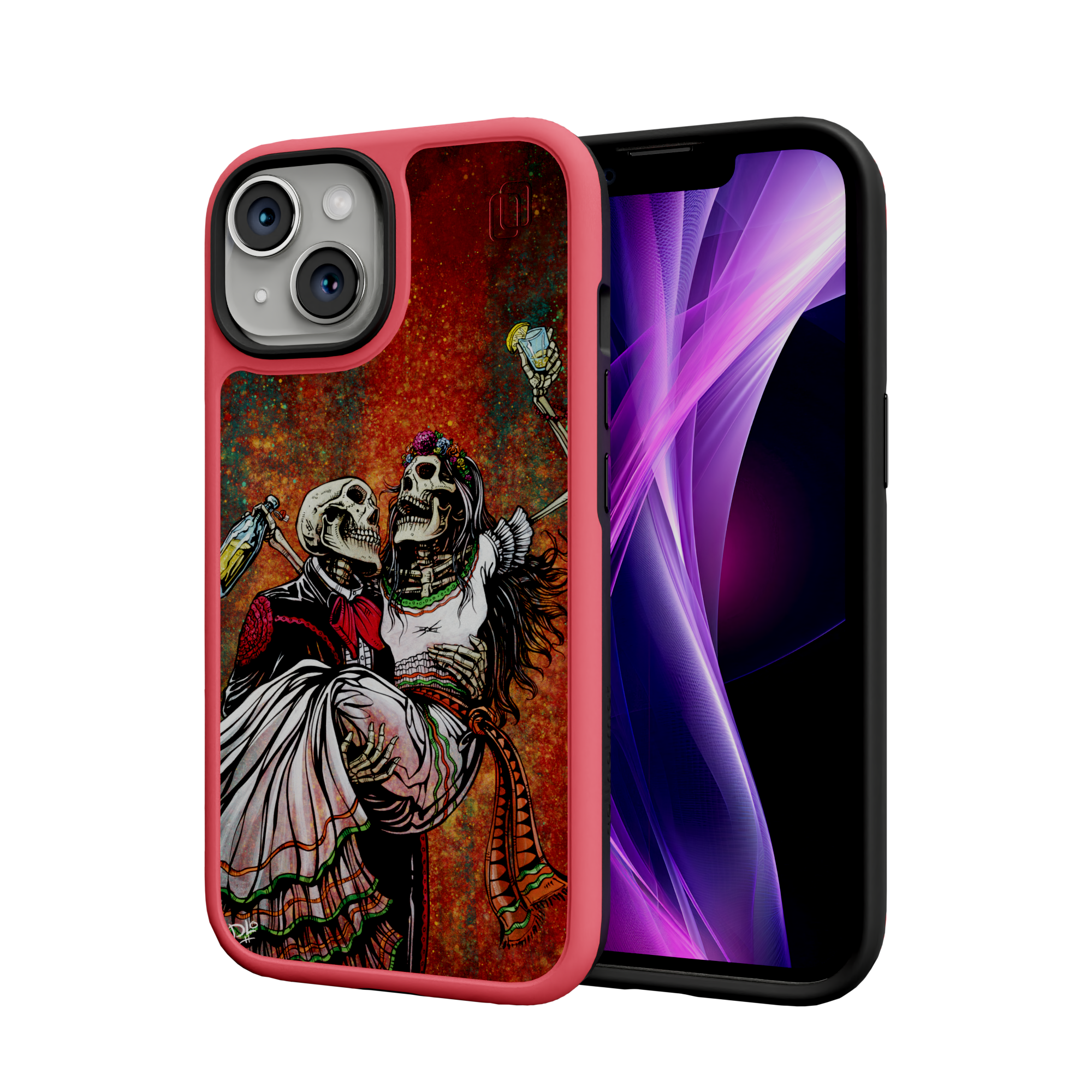 Bottoms Up by David Lozeau | iPhone 15 Series | Shock-Absorbent MagSafe® Case iPhone 15 / Scarlet Red