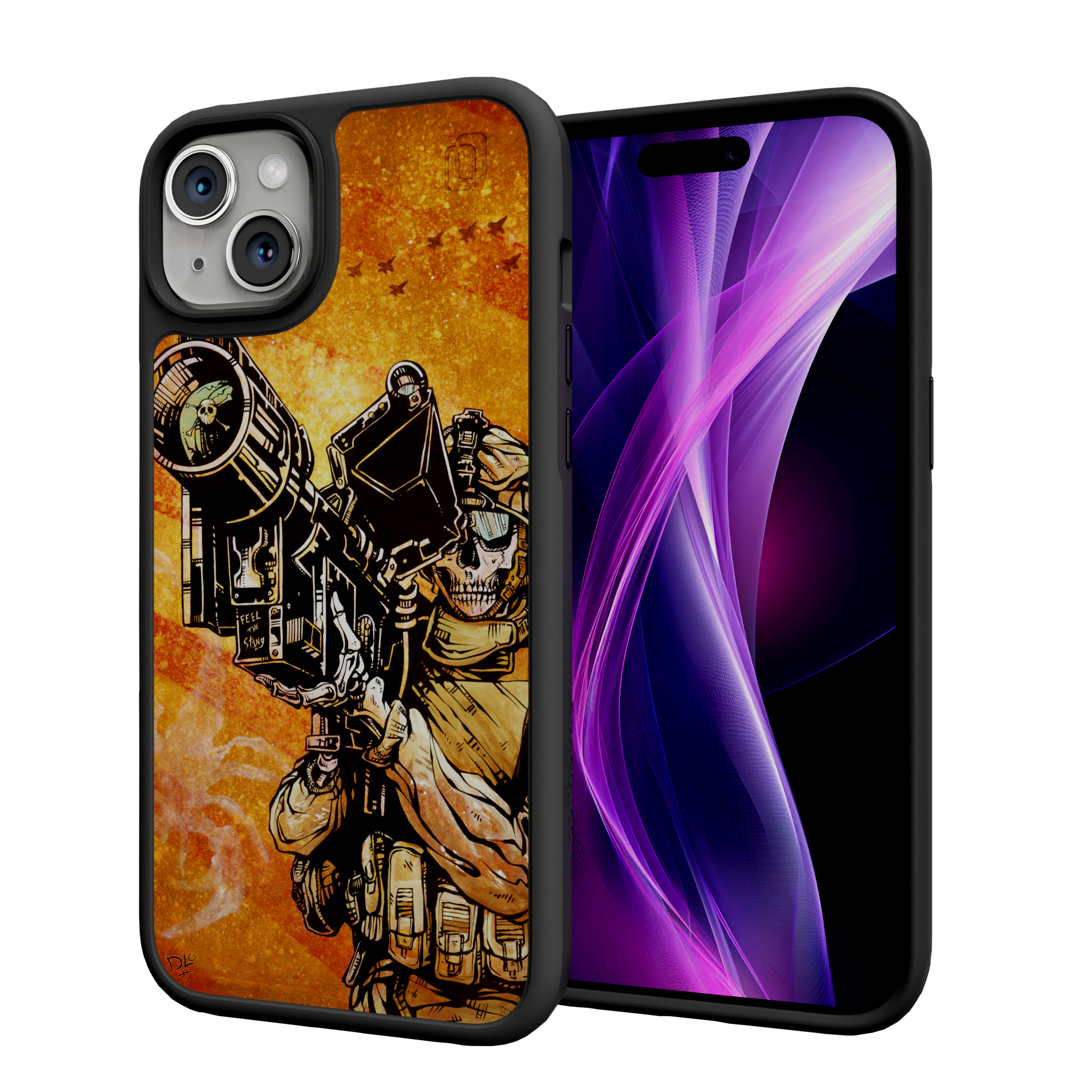 Feel the Sting by David Lozeau | iPhone 15 Series | Shock-Absorbent MagSafe® Case iPhone 15 Plus / Onyx Black