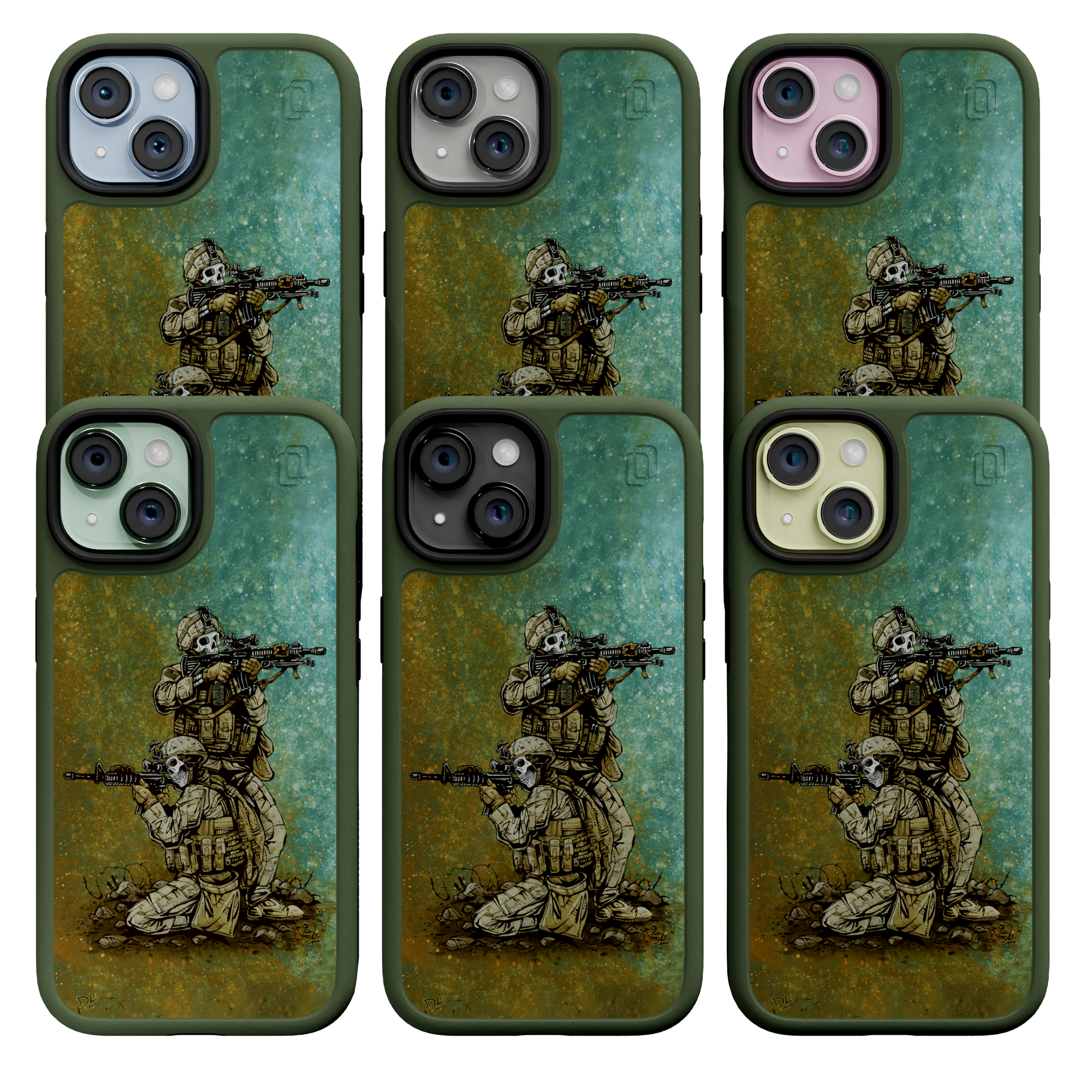 Got Your Six by David Lozeau | iPhone 15 Series | Shock-Absorbent MagSafe® Case iPhone 15 Pro Max / Olive Green