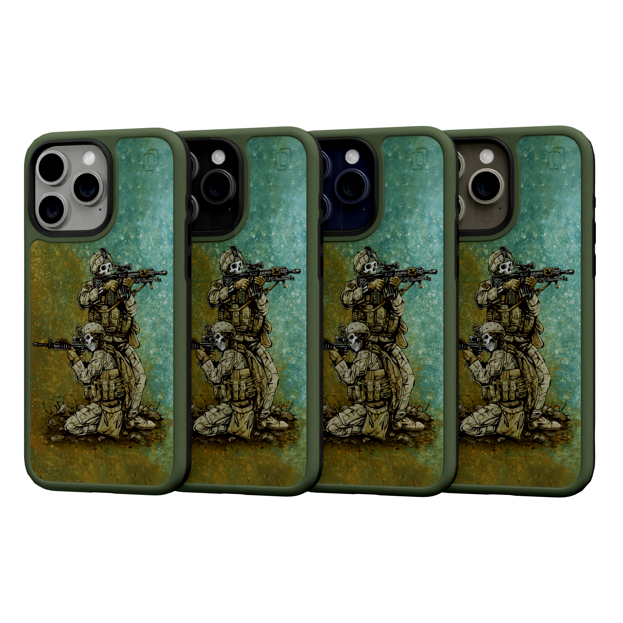 Got Your Six by David Lozeau | iPhone 15 Series | Shock-Absorbent MagSafe® Case iPhone 15 Pro Max / Olive Green