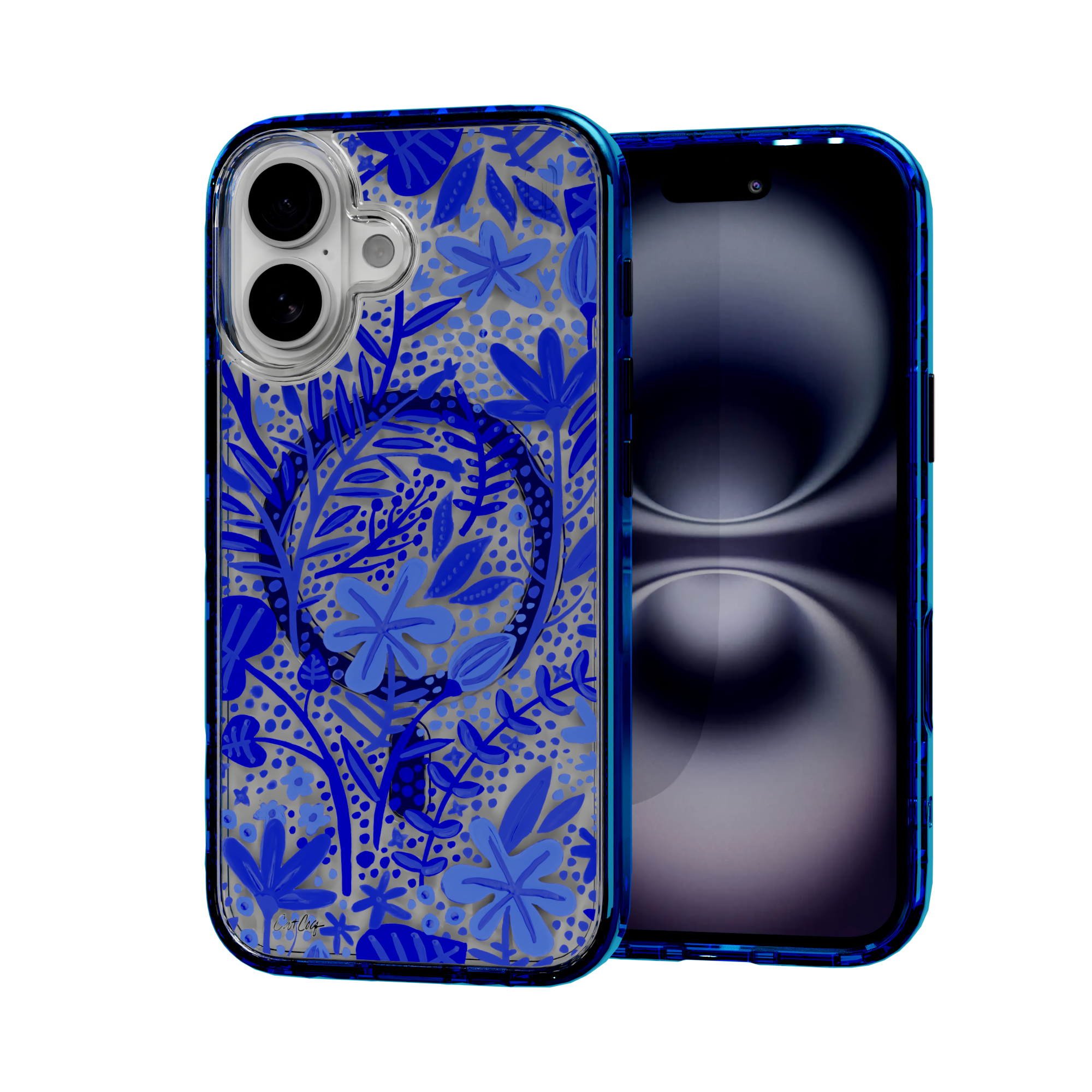 Garden Navy by CatCoq | iPhone 16 Series | MagSafe® Case iPhone 16 / Bermuda Blue
