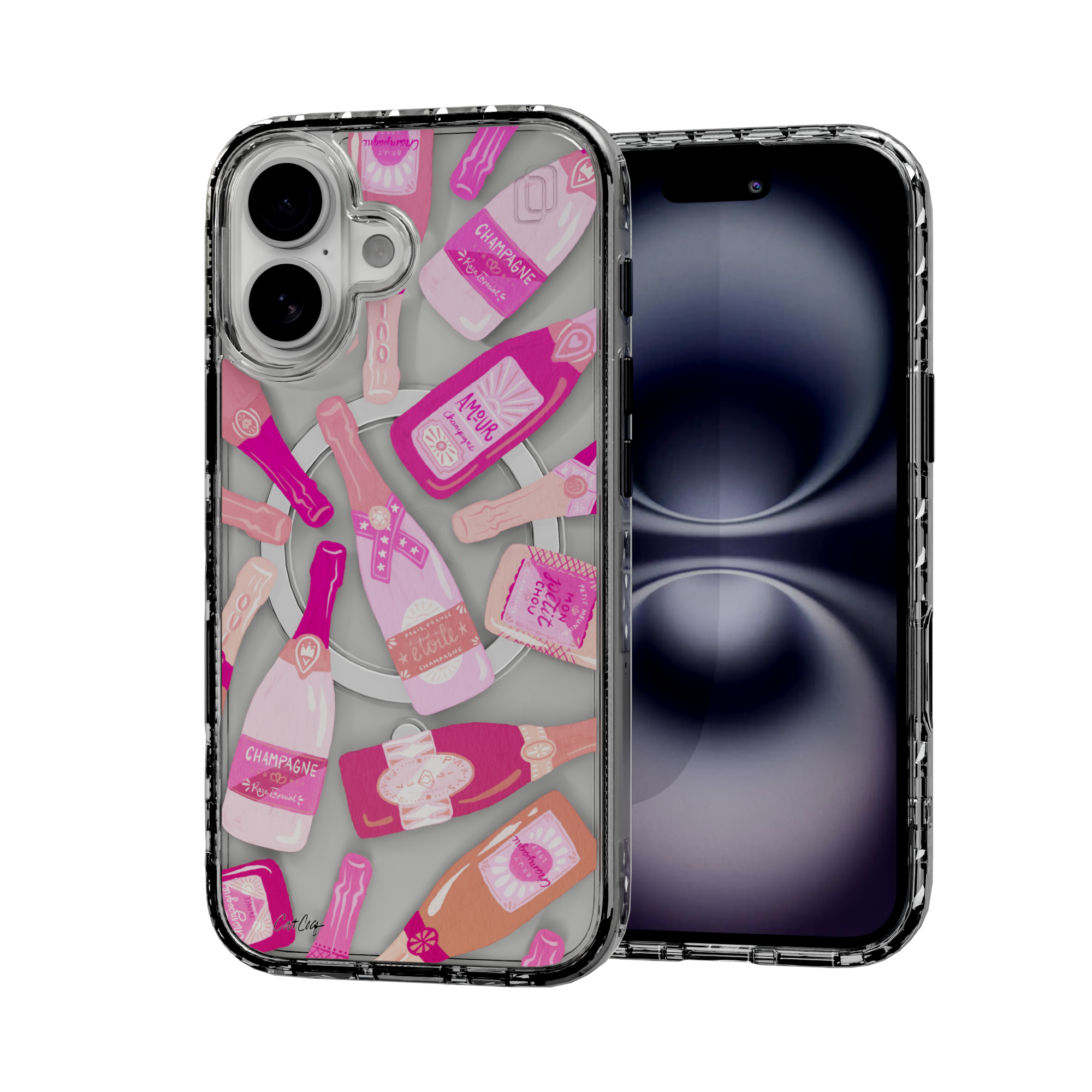 French Champagne by CatCoq | iPhone 16 Series | MagSafe® Case iPhone 16 / Crystal Clear
