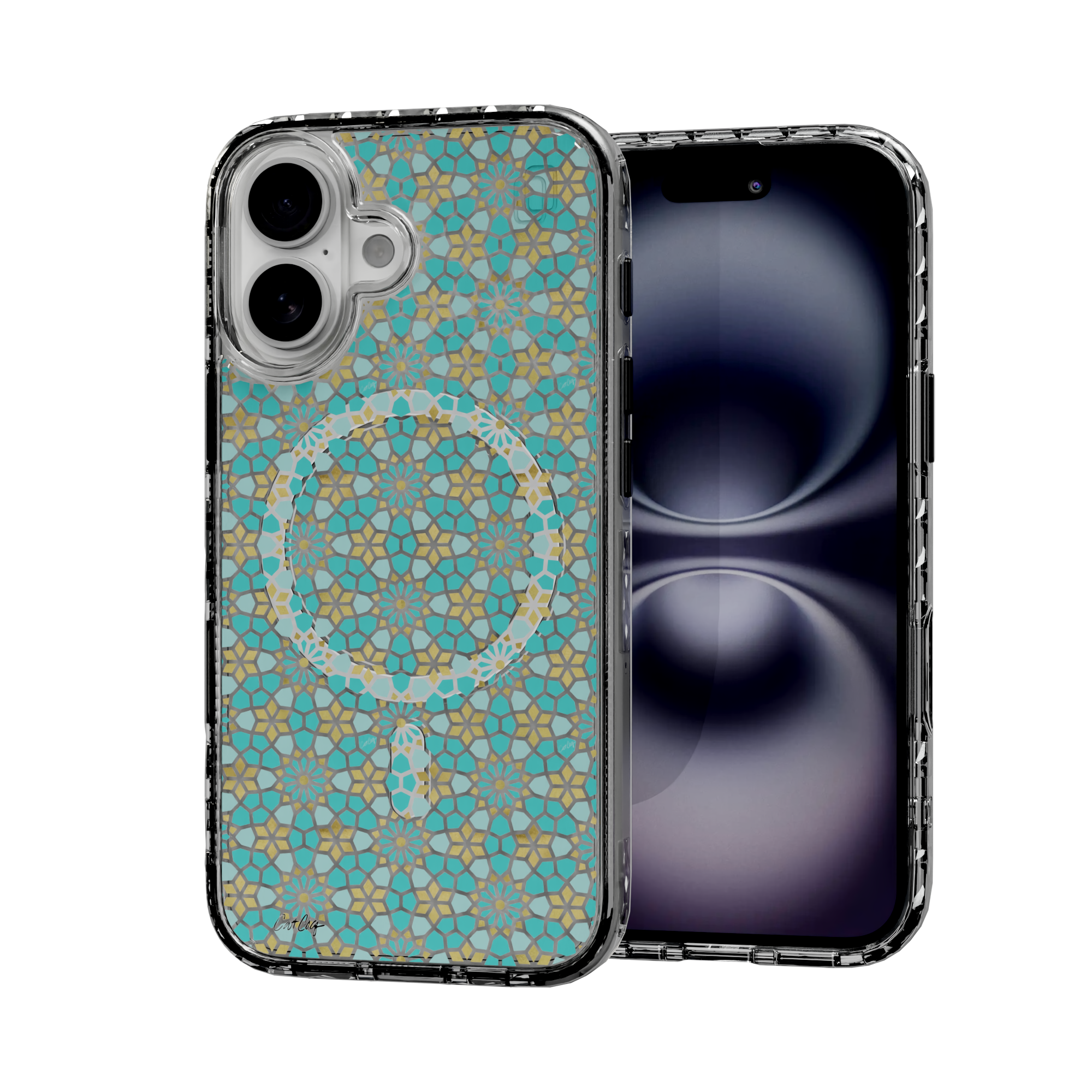 Persian Mint by CatCoq | iPhone 16 Series |  MagSafe® Case iPhone 16 / Crystal Clear