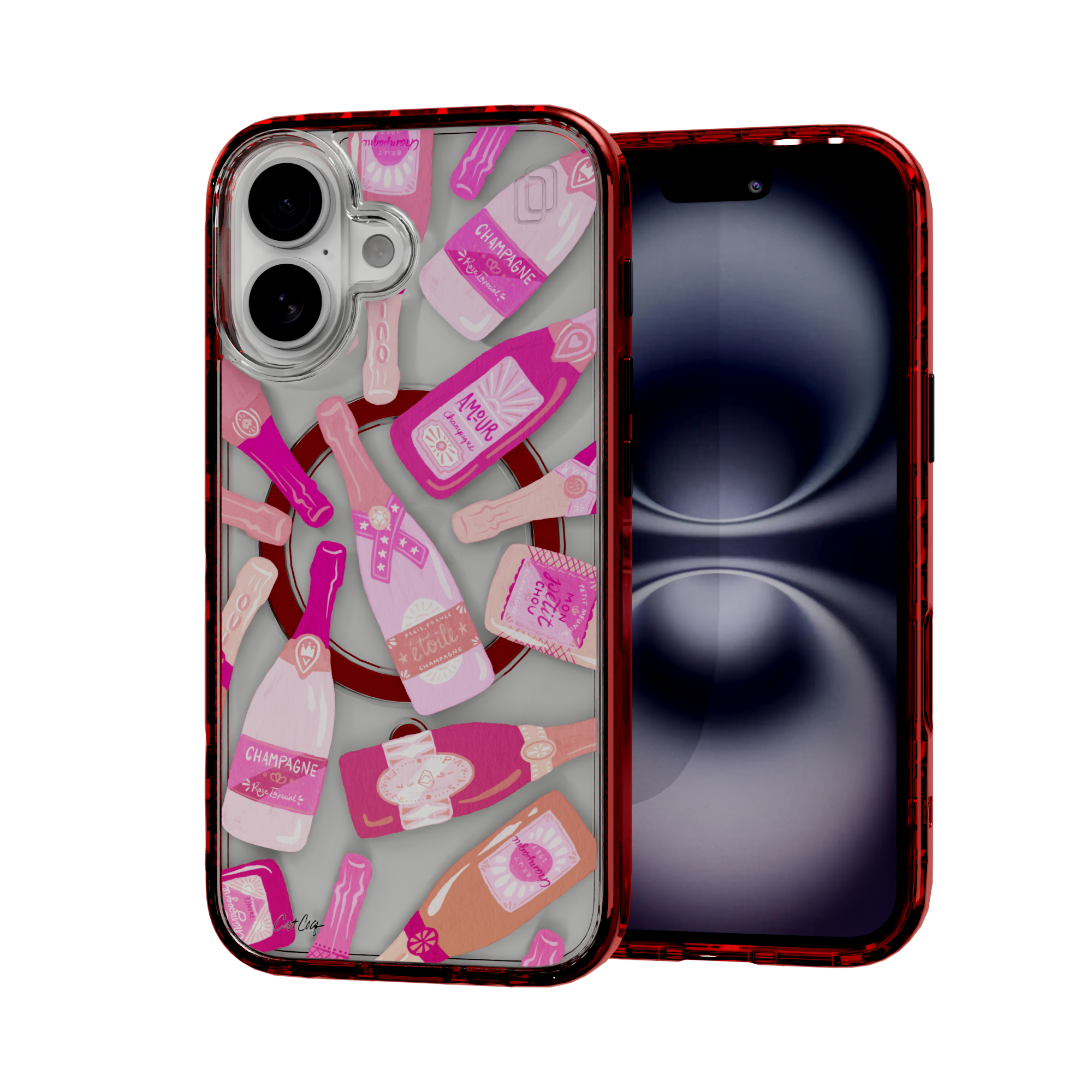 French Champagne by CatCoq | iPhone 16 Series | MagSafe® Case iPhone 16 / Lava Red