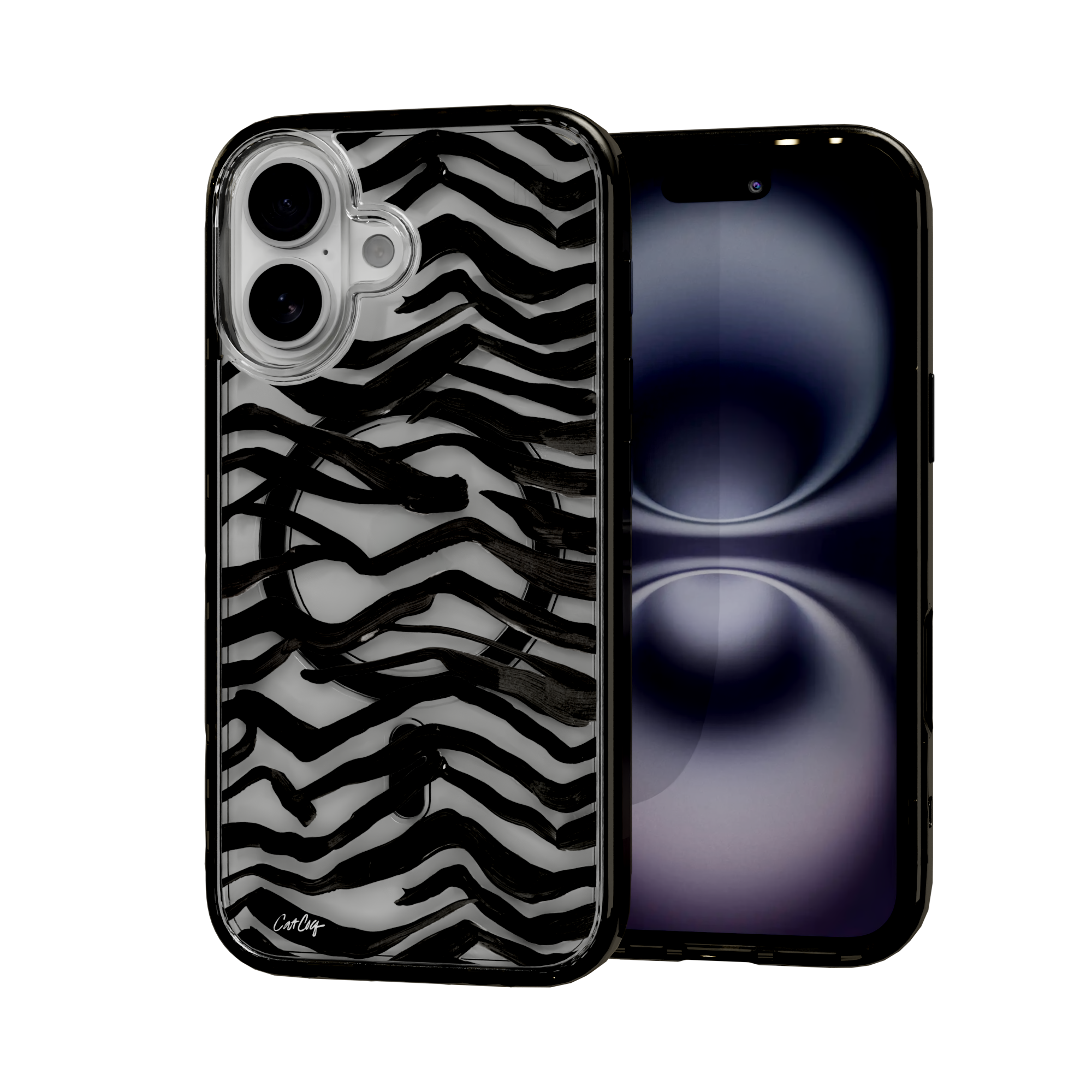 Zebra Black by CatCoq | iPhone 16 Series | MagSafe® Case iPhone 16 / Onyx Black