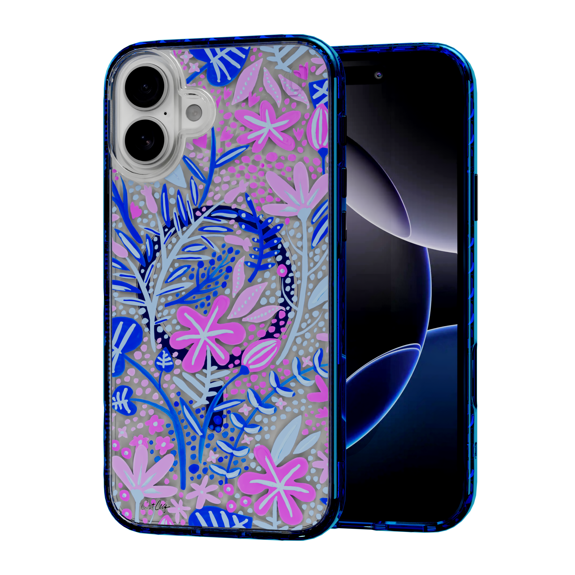 Garden Indigo by CatCoq | iPhone 16 Series |  MagSafe® Case iPhone 16 Plus / Bermuda Blue