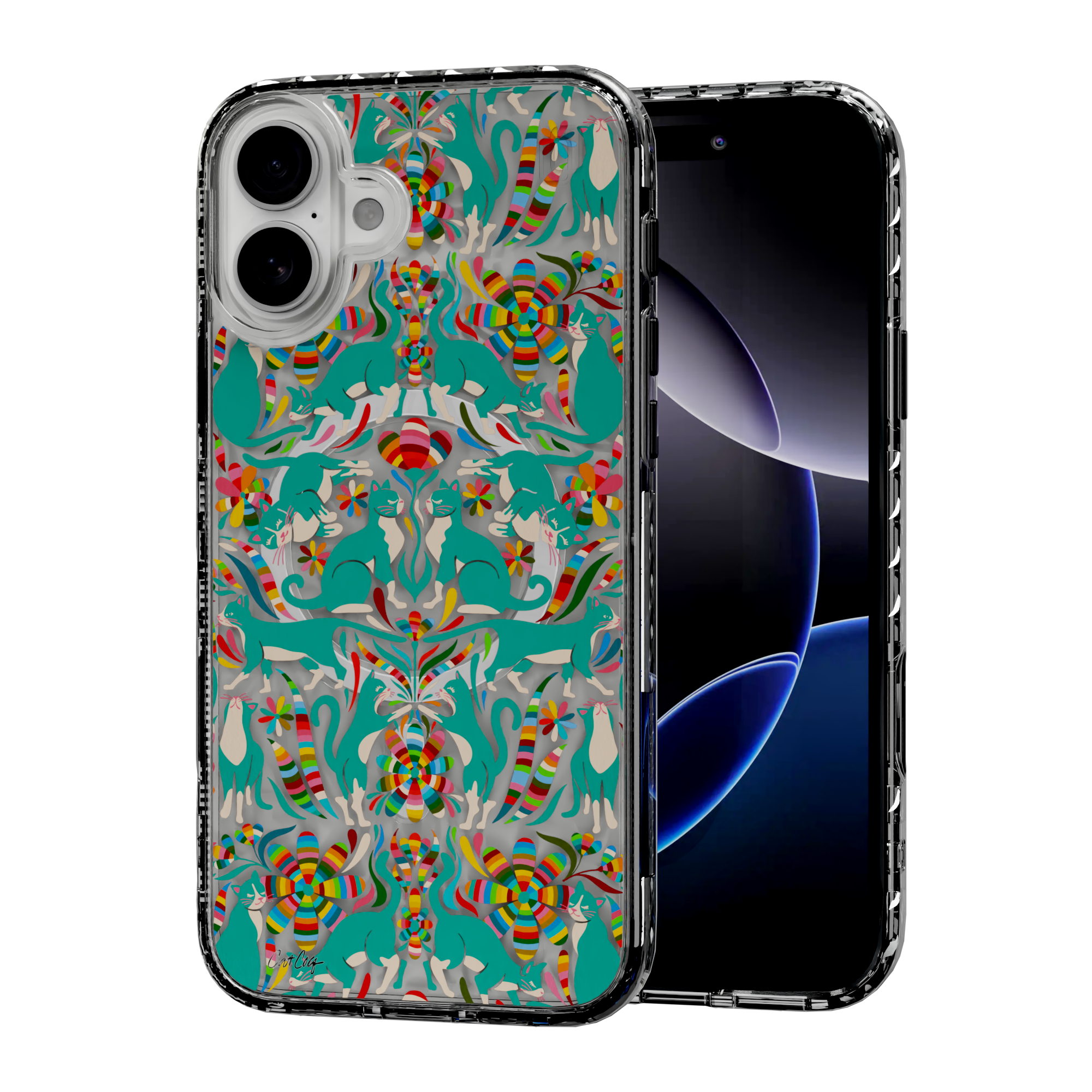 Otomi Cats by CatCoq | iPhone 16 Series | MagSafe® Case iPhone 16 Plus / Crystal Clear