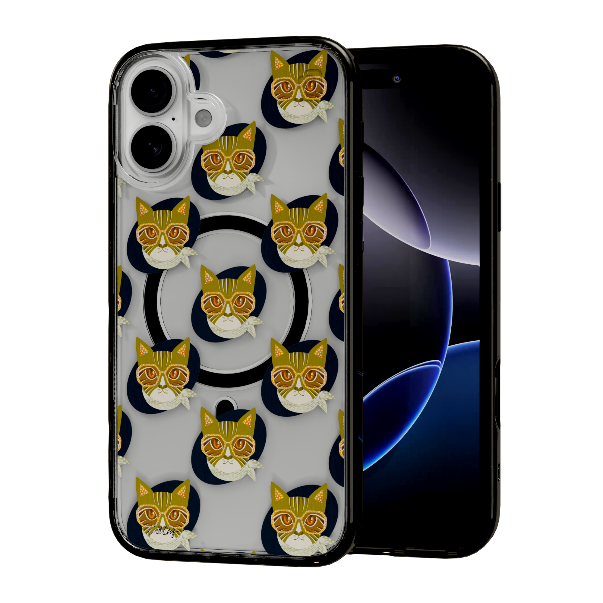 Cattitude by CatCoq | iPhone 16 Series |  MagSafe® Case iPhone 16 Plus / Onyx Black