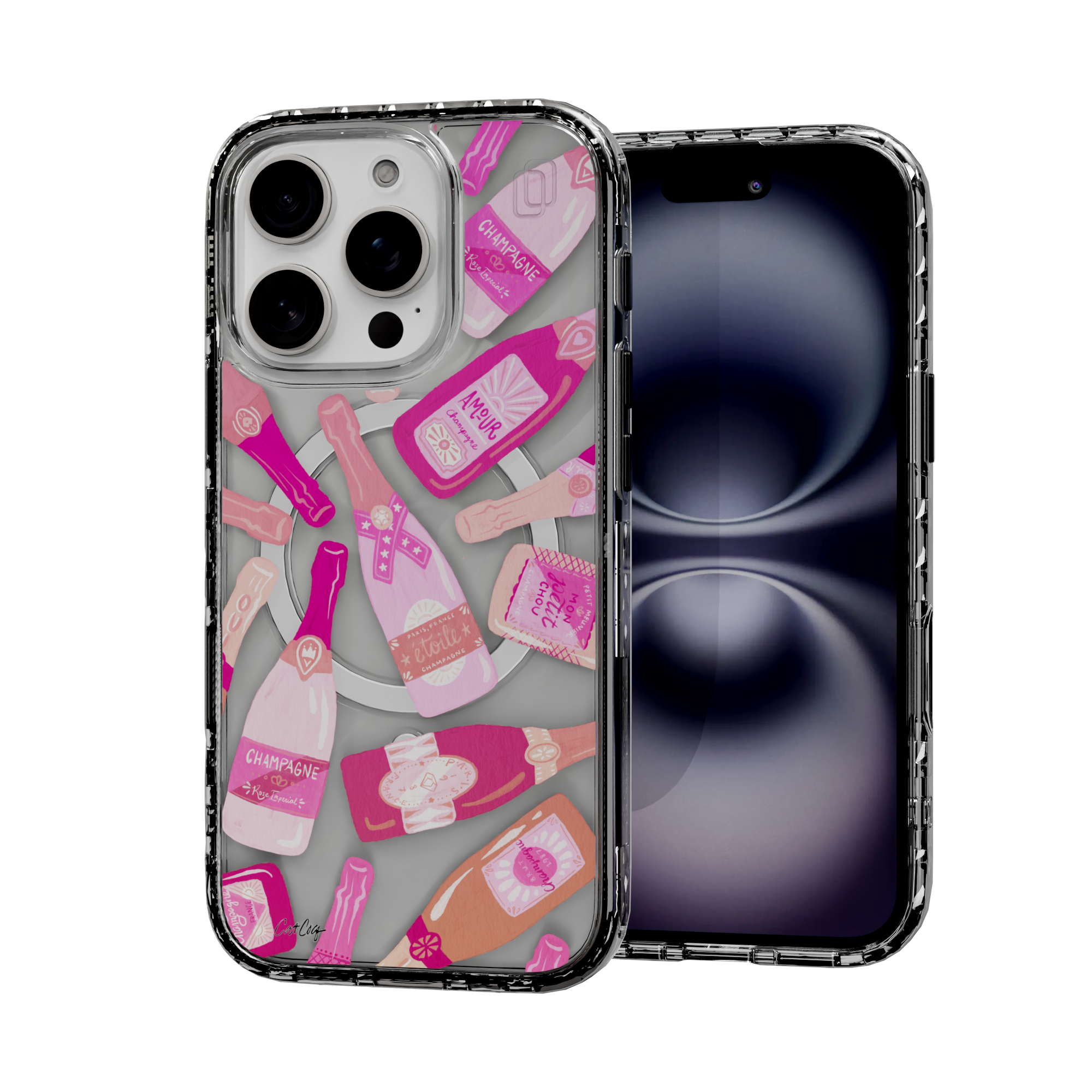 French Champagne by CatCoq | iPhone 16 Series | MagSafe® Case iPhone 16 Pro / Crystal Clear