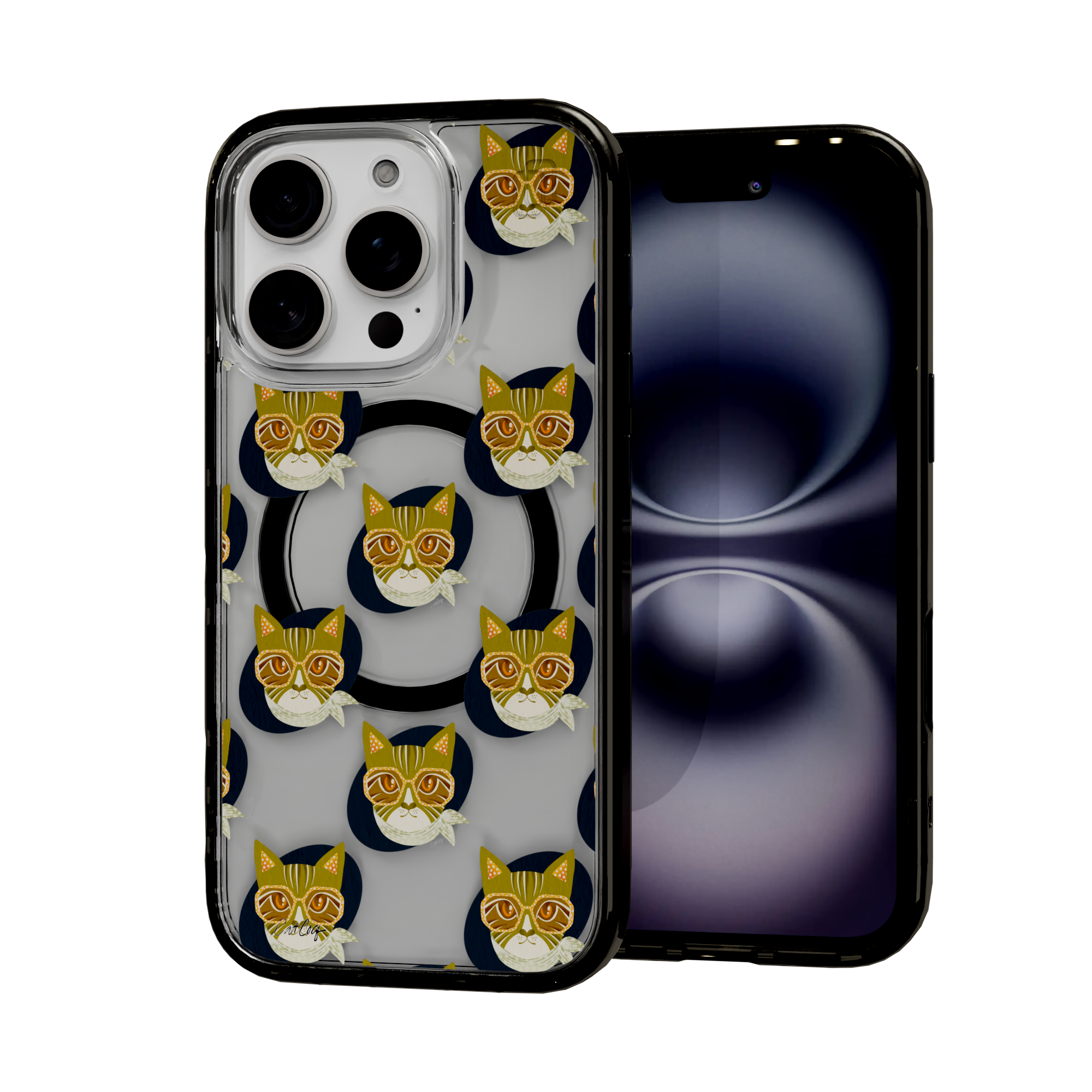 Cattitude by CatCoq | iPhone 16 Series |  MagSafe® Case iPhone 16 Pro / Onyx Black