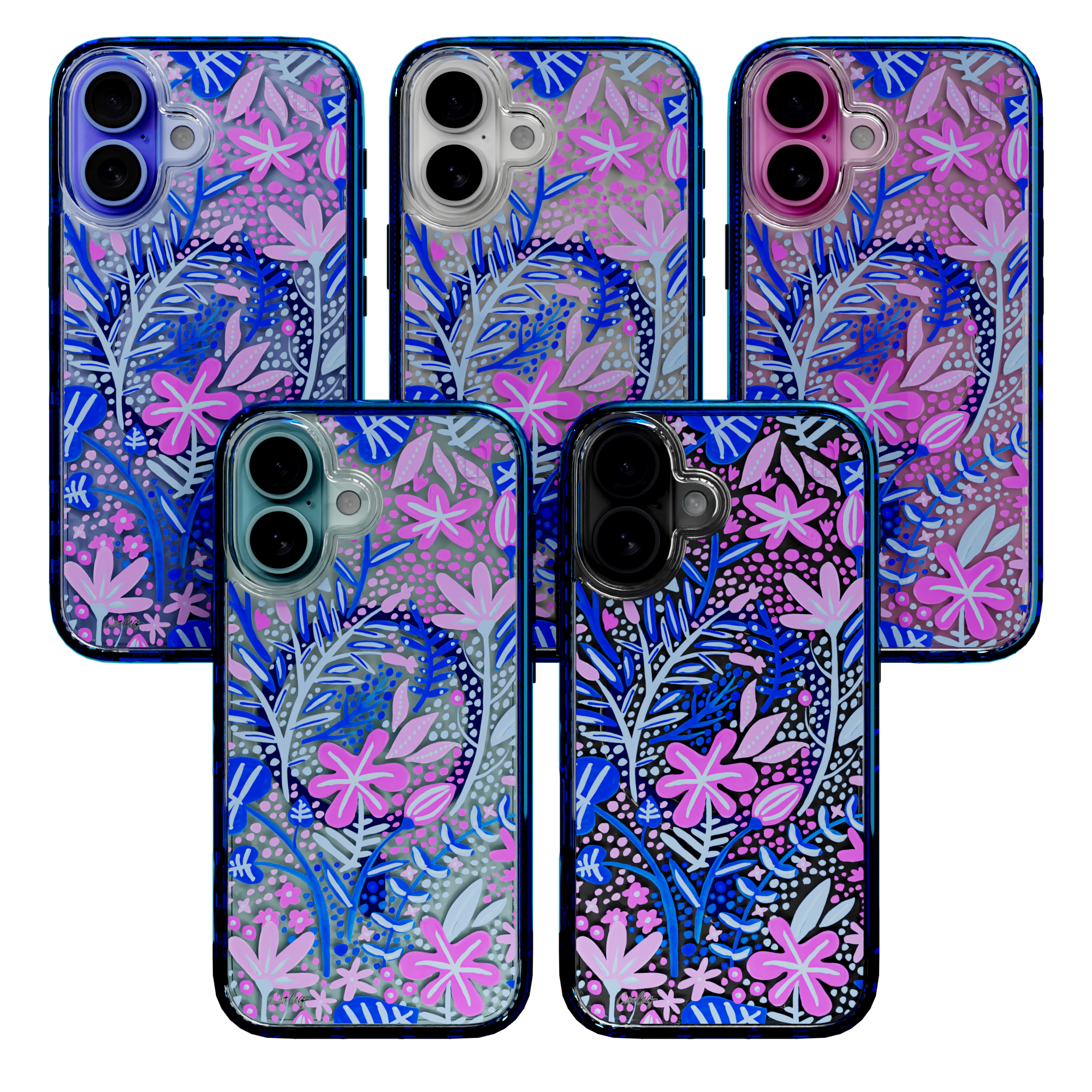 Garden Indigo by CatCoq | iPhone 16 Series |  MagSafe® Case iPhone 16 Pro Max / Bermuda Blue