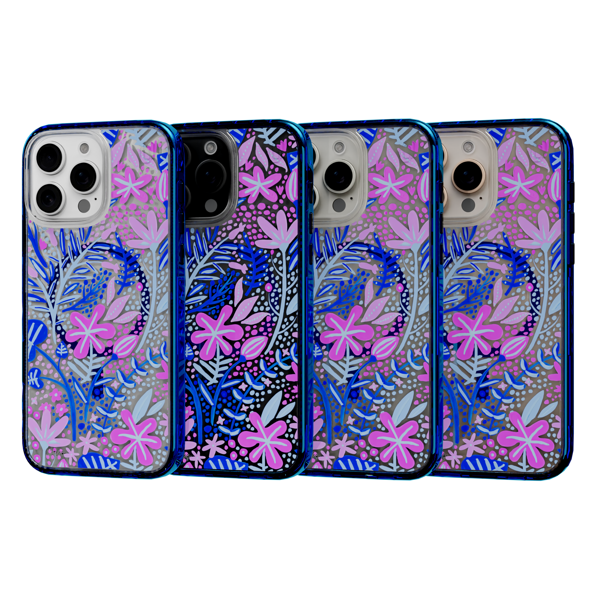 Garden Indigo by CatCoq | iPhone 16 Series |  MagSafe® Case iPhone 16 Pro Max / Bermuda Blue
