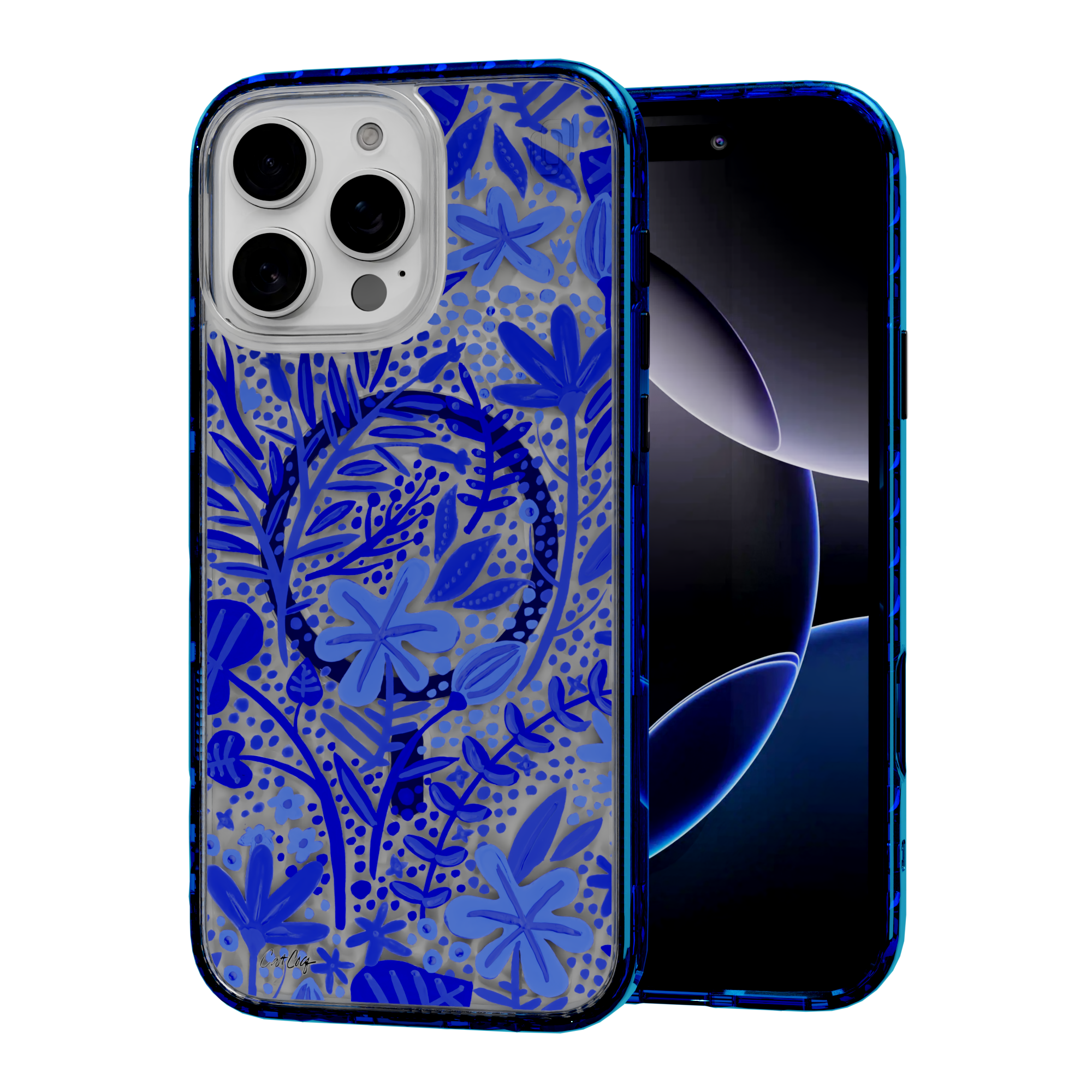 Garden Navy by CatCoq | iPhone 16 Series | MagSafe® Case iPhone 16 Pro Max / Bermuda Blue