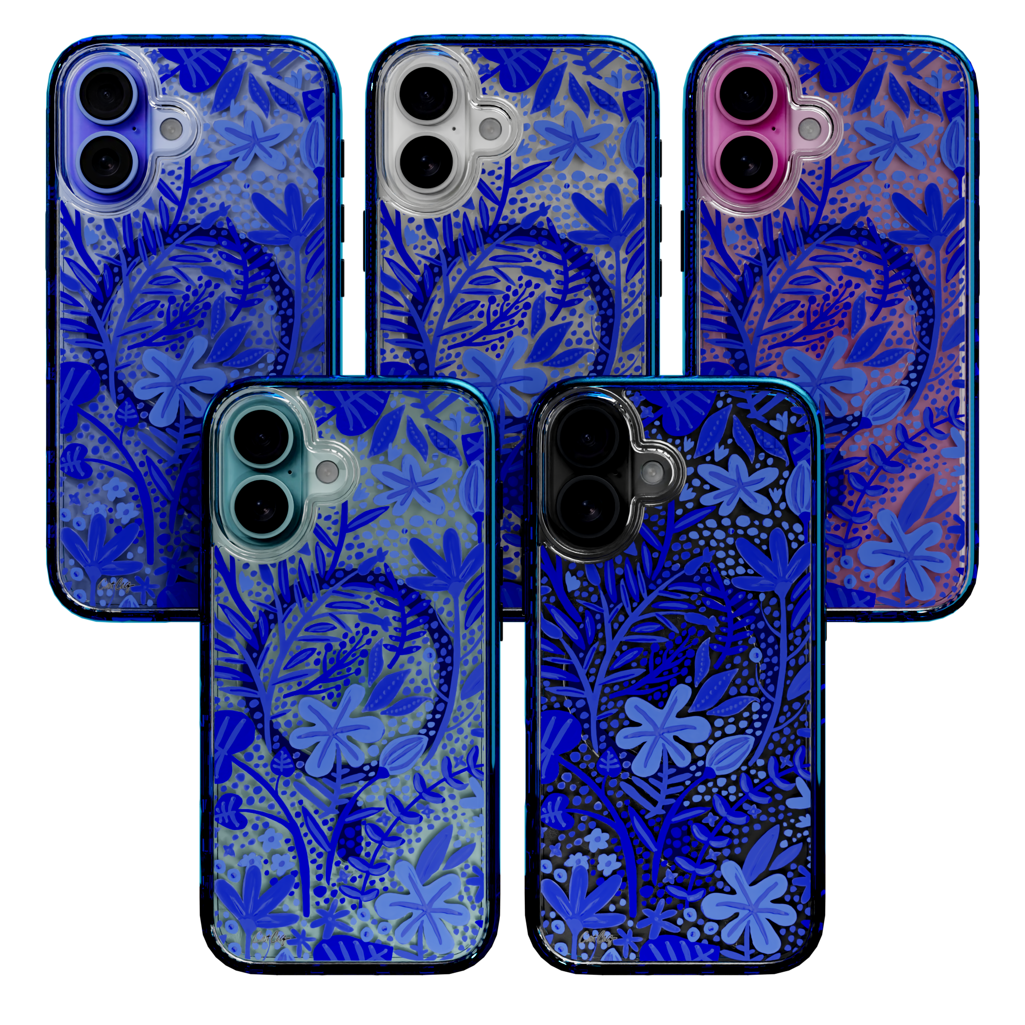 Garden Navy by CatCoq | iPhone 16 Series | MagSafe® Case iPhone 16 Pro Max / Bermuda Blue