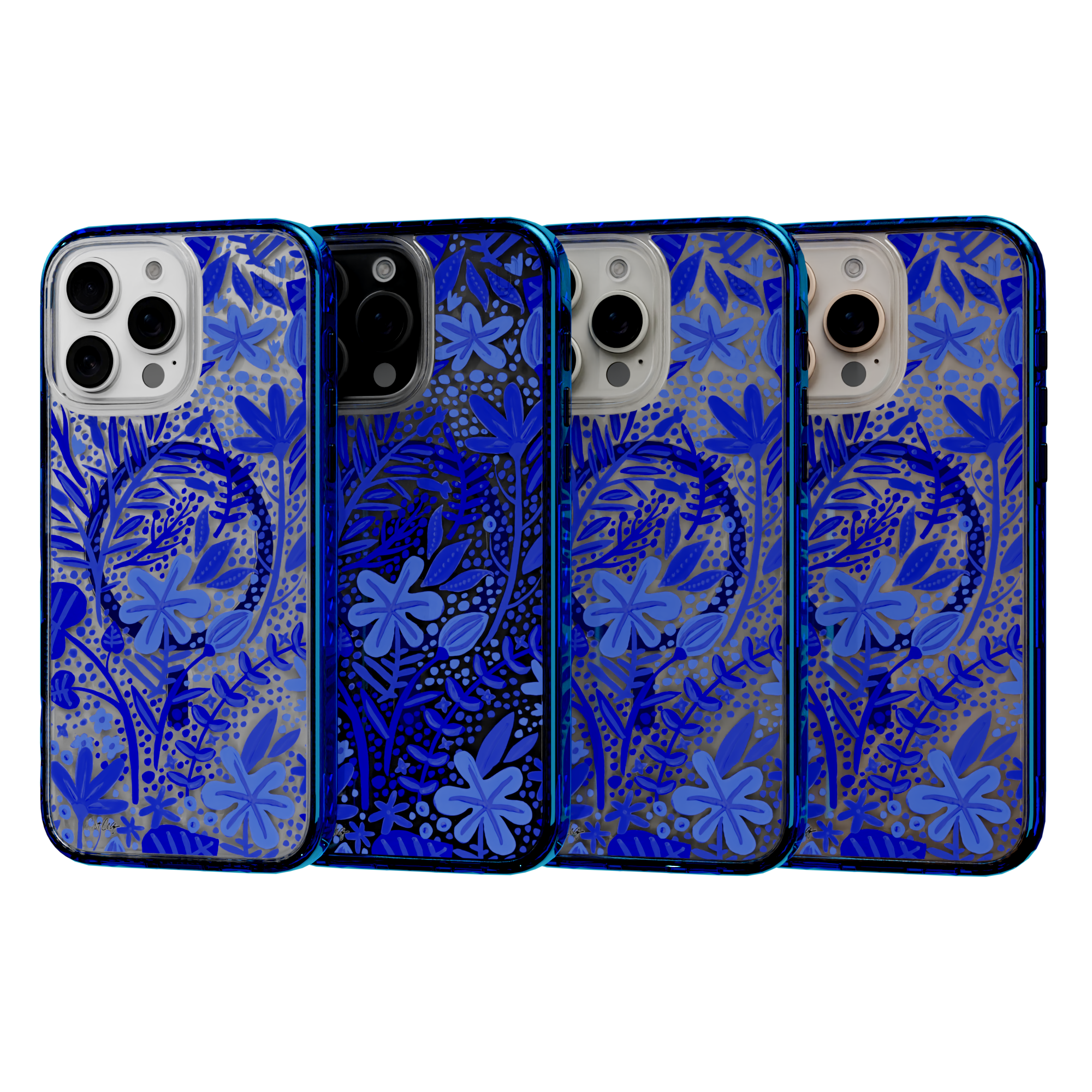Garden Navy by CatCoq | iPhone 16 Series | MagSafe® Case iPhone 16 Pro Max / Bermuda Blue