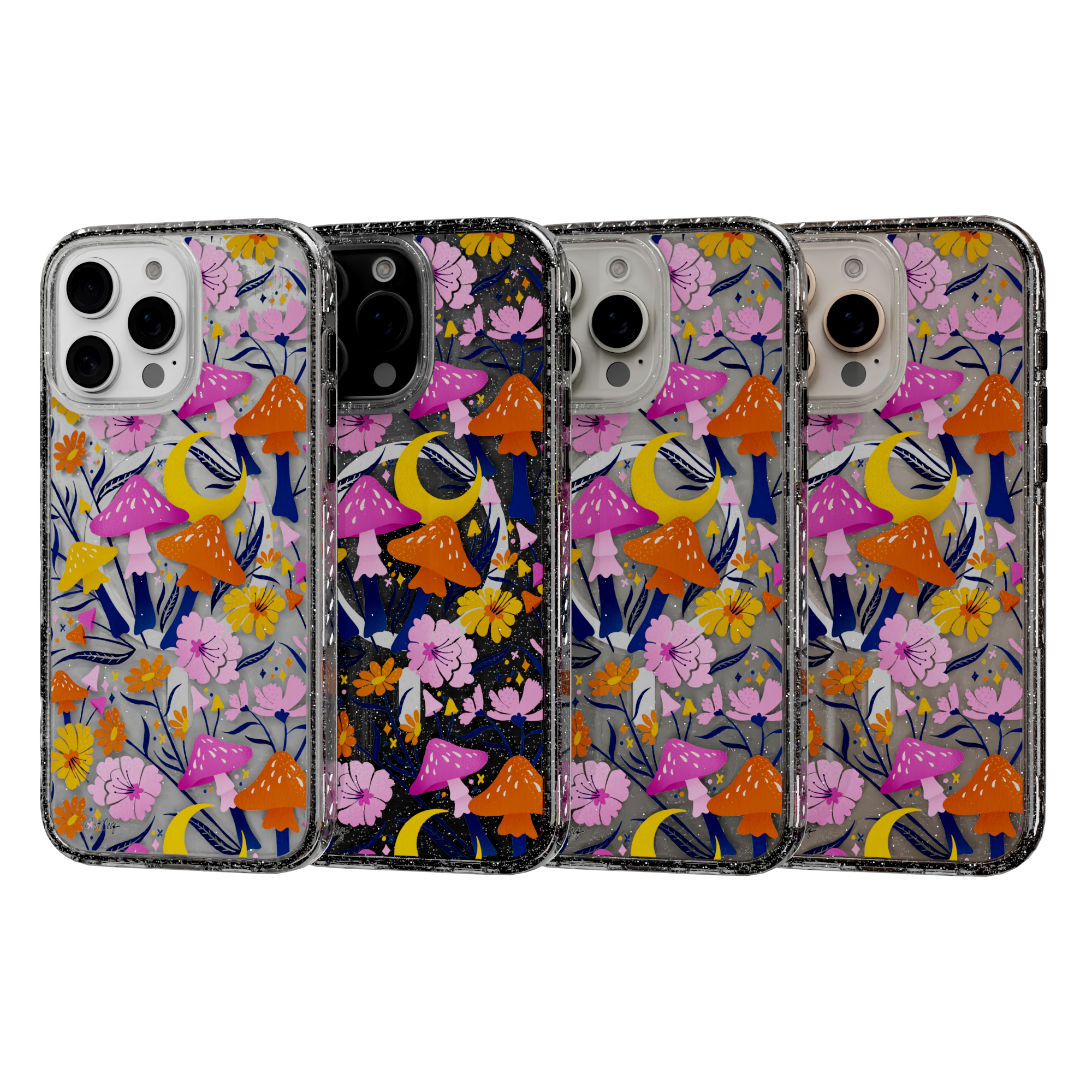Blooms and Shrooms by CatCoq | iPhone 16 Series | MagSafe® Case iPhone 16 Pro Max / Crystal Clear
