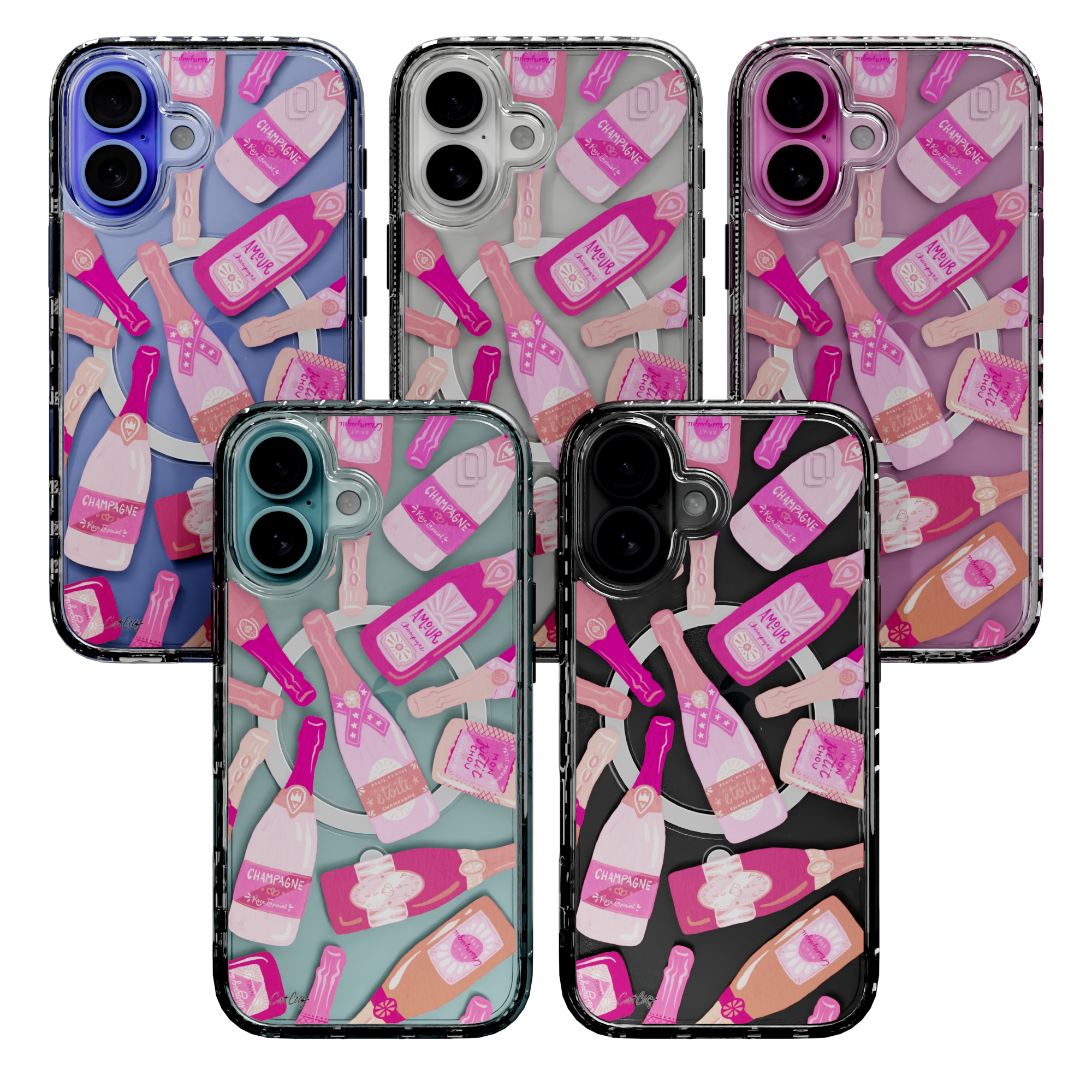 French Champagne by CatCoq | iPhone 16 Series | MagSafe® Case iPhone 16 Pro Max / Crystal Clear