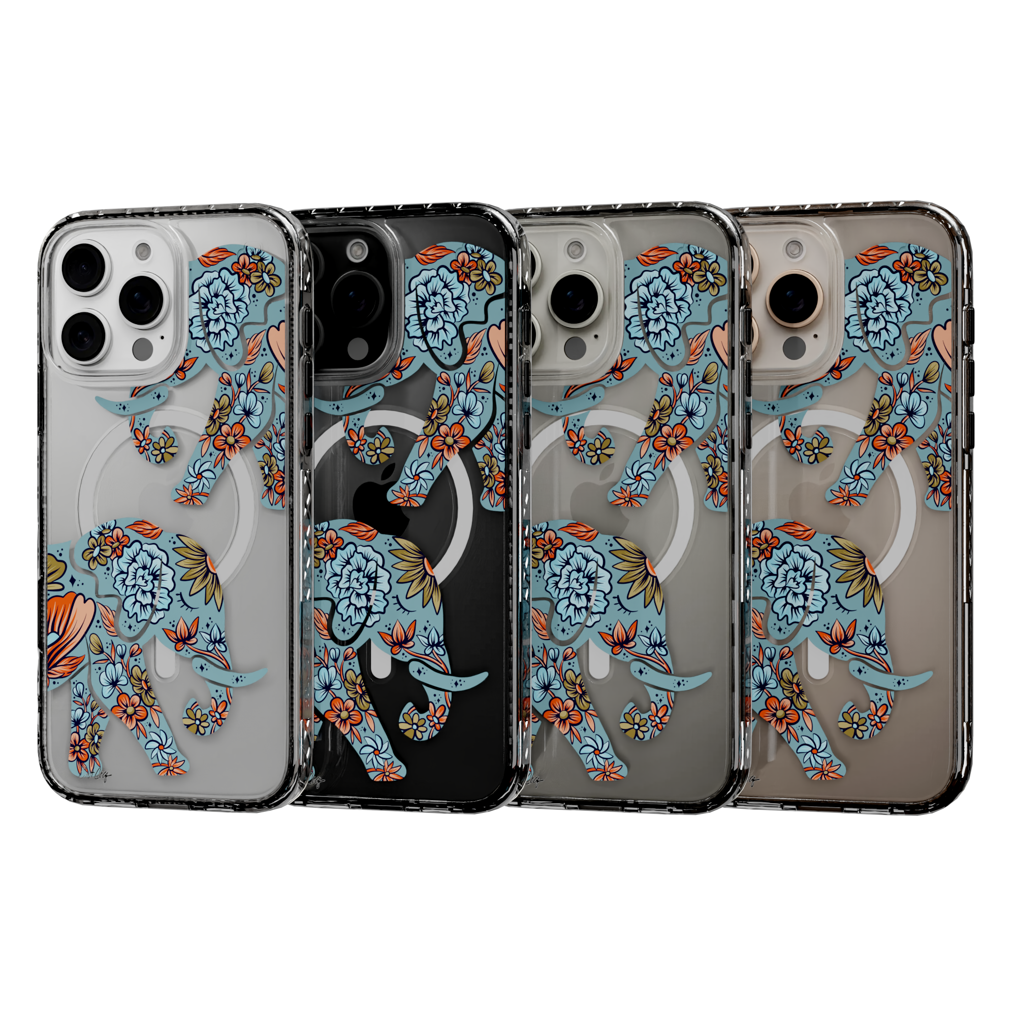 Porcelain Elephant by CatCoq | iPhone 16 Series | MagSafe® Case iPhone 16 Pro Max / Crystal Clear