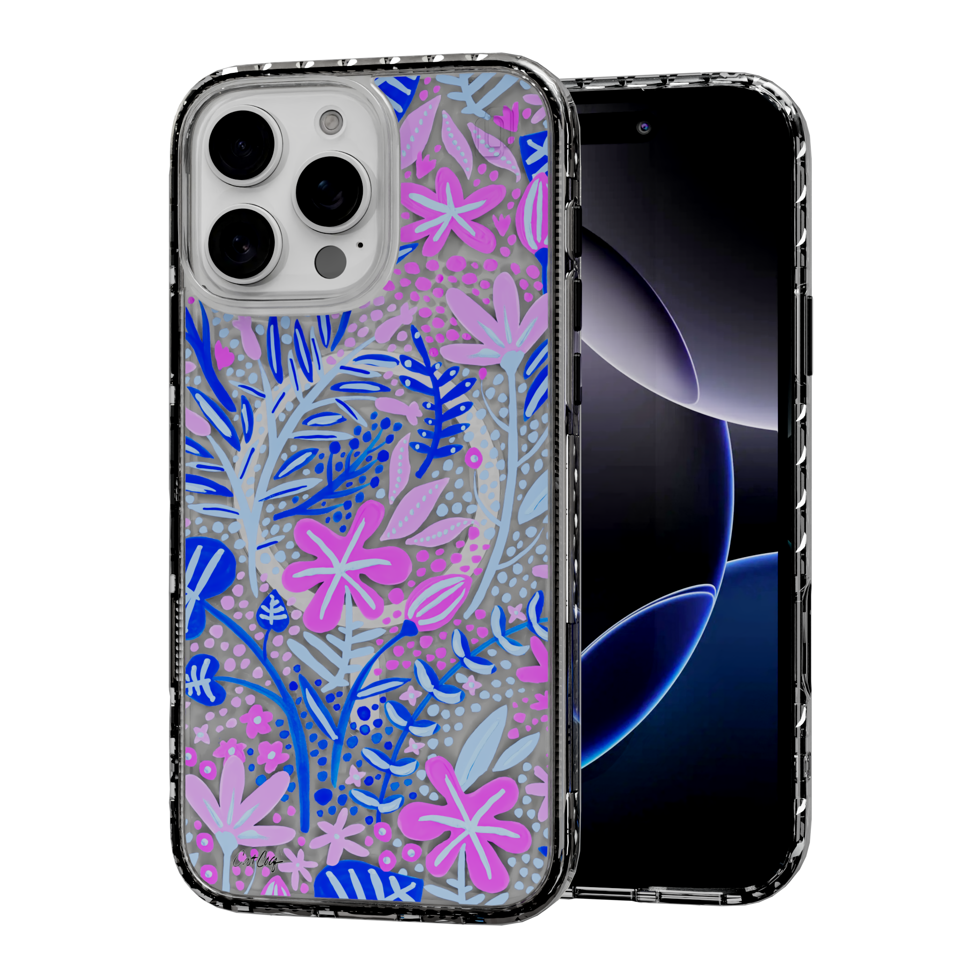 Garden Indigo by CatCoq | iPhone 16 Series |  MagSafe® Case iPhone 16 Pro Max / Crystal Clear