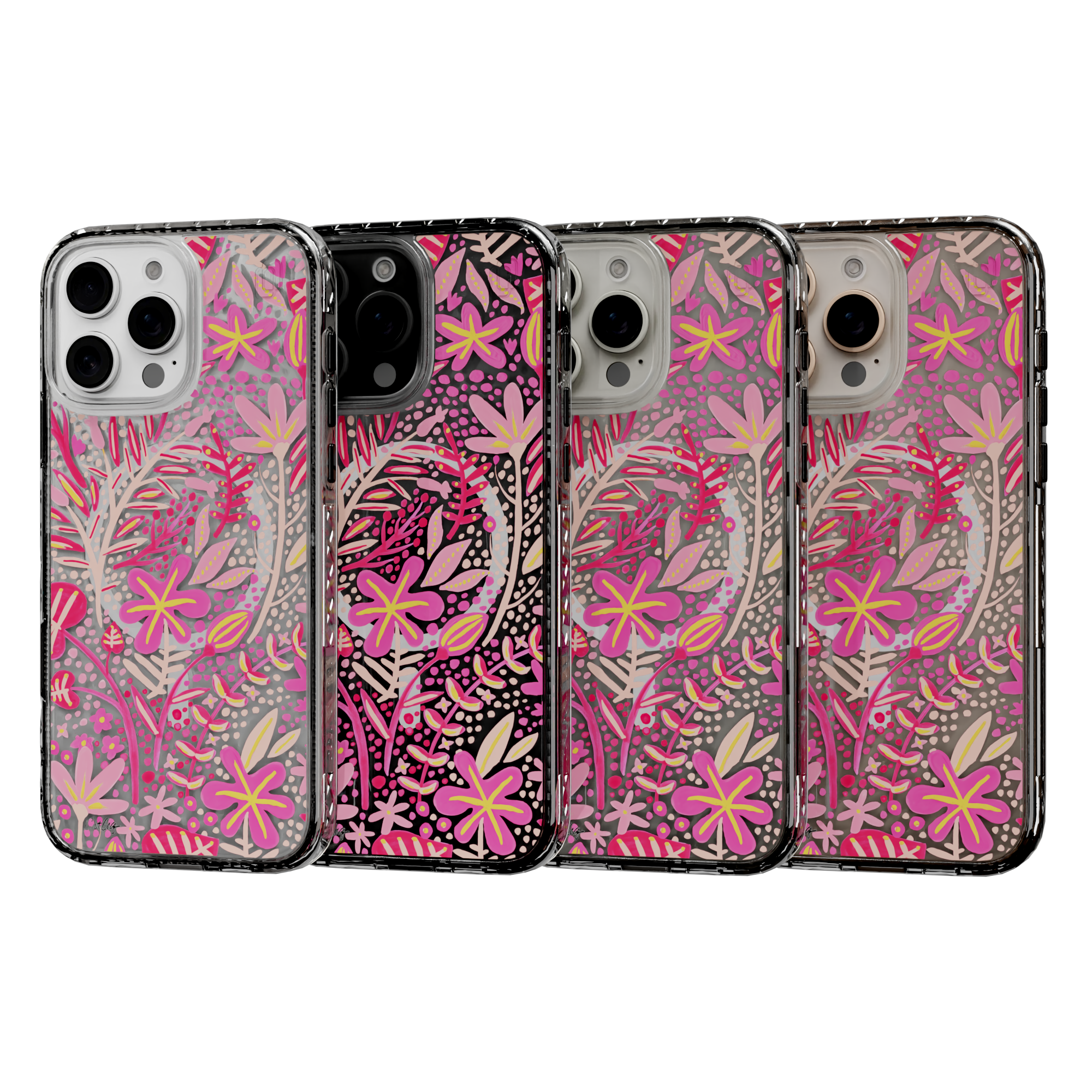 Garden Pink by CatCoq | iPhone 16 Series | MagSafe® Case iPhone 16 Pro Max / Crystal Clear