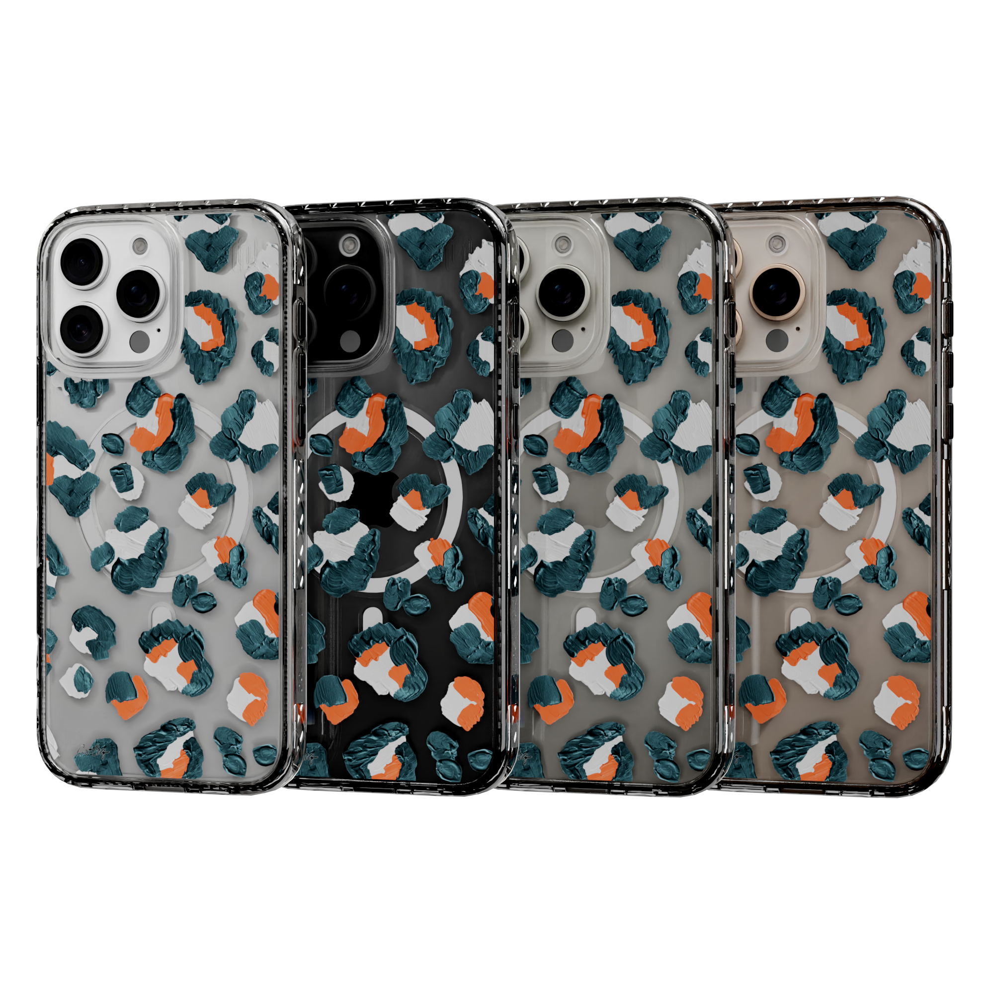 Leopard Turquoise by CatCoq | iPhone 16 Series | MagSafe® Case iPhone 16 Pro Max / Crystal Clear