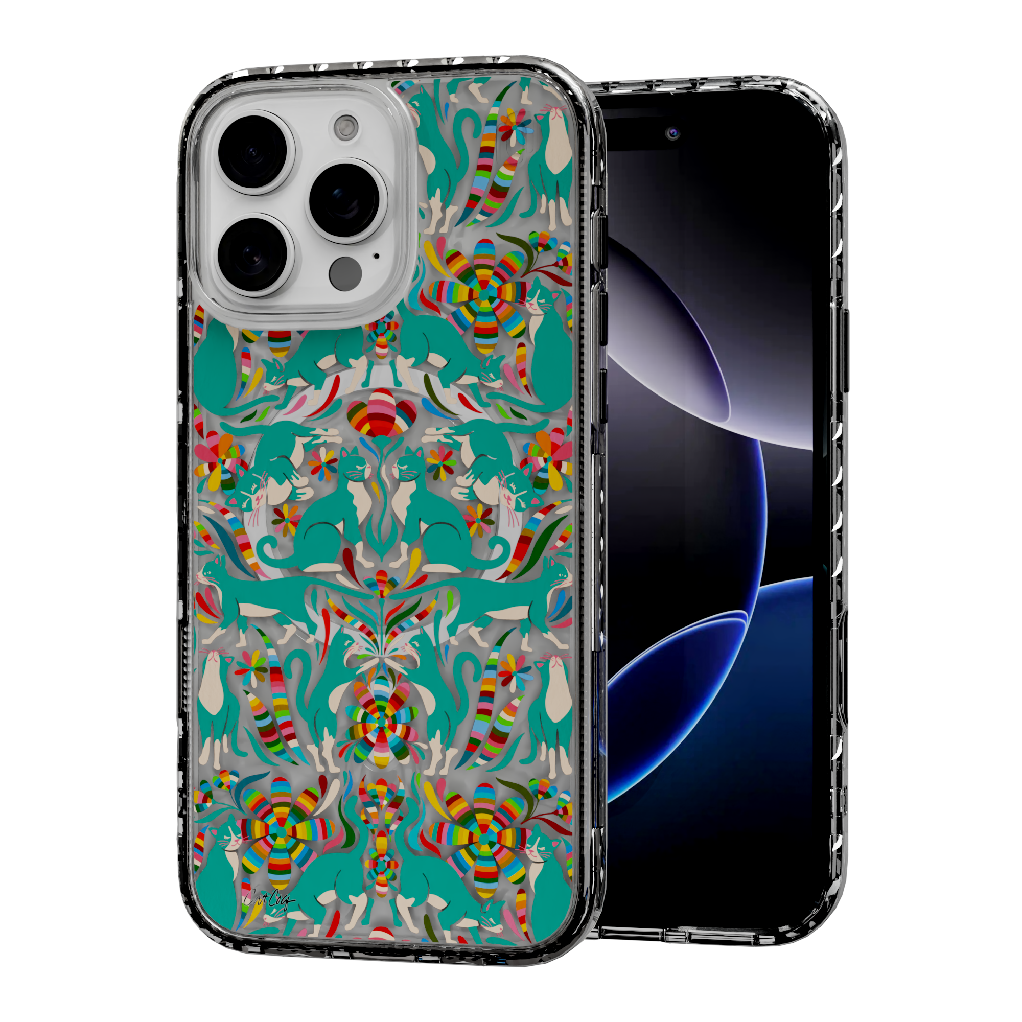 Otomi Cats by CatCoq | iPhone 16 Series | MagSafe® Case iPhone 16 Pro Max / Crystal Clear