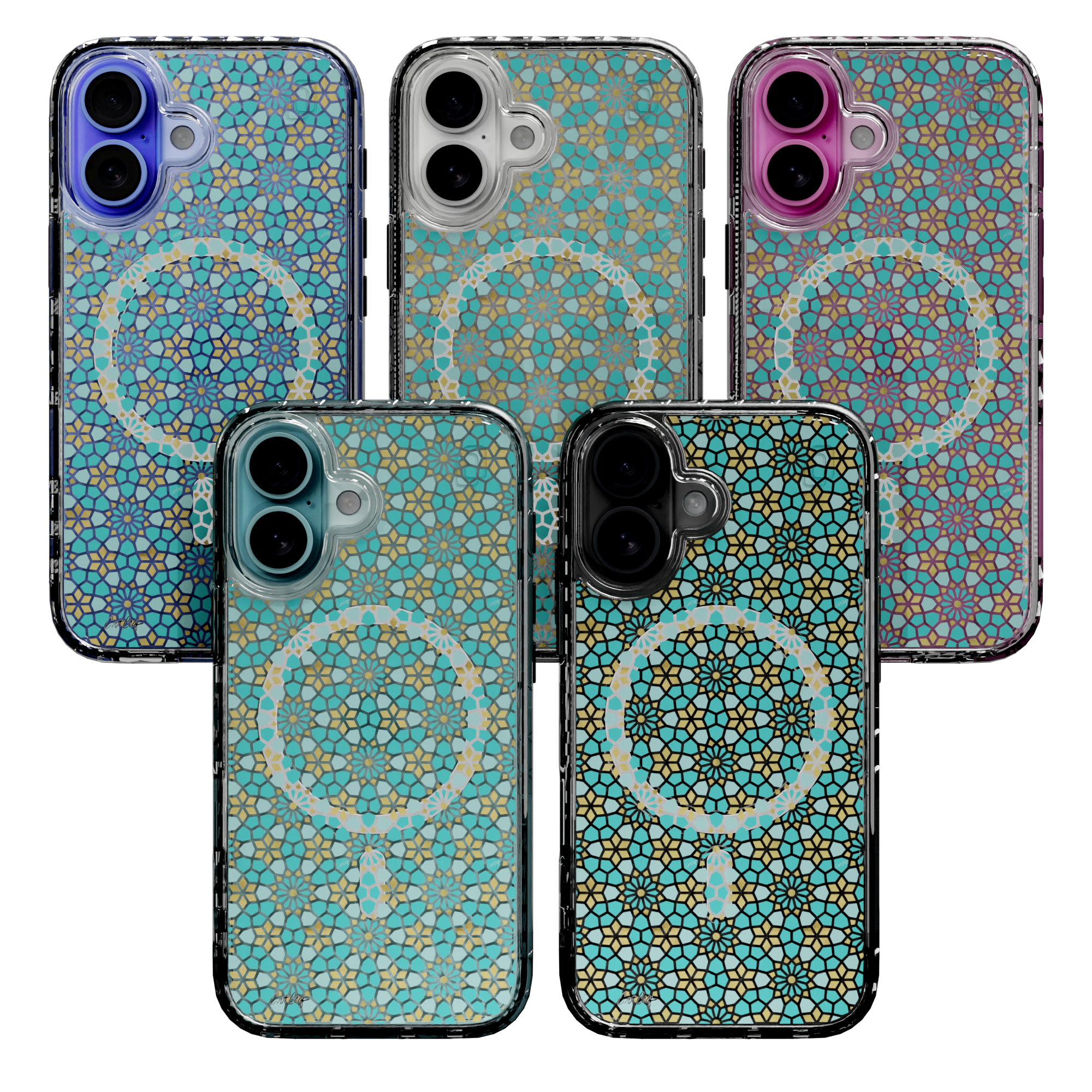 Persian Mint by CatCoq | iPhone 16 Series |  MagSafe® Case iPhone 16 Pro Max / Crystal Clear