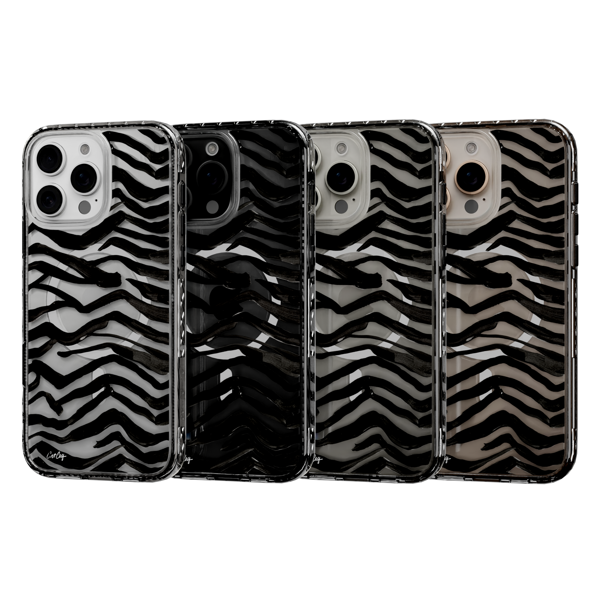 Zebra Black by CatCoq | iPhone 16 Series | MagSafe® Case iPhone 16 Pro Max / Crystal Clear