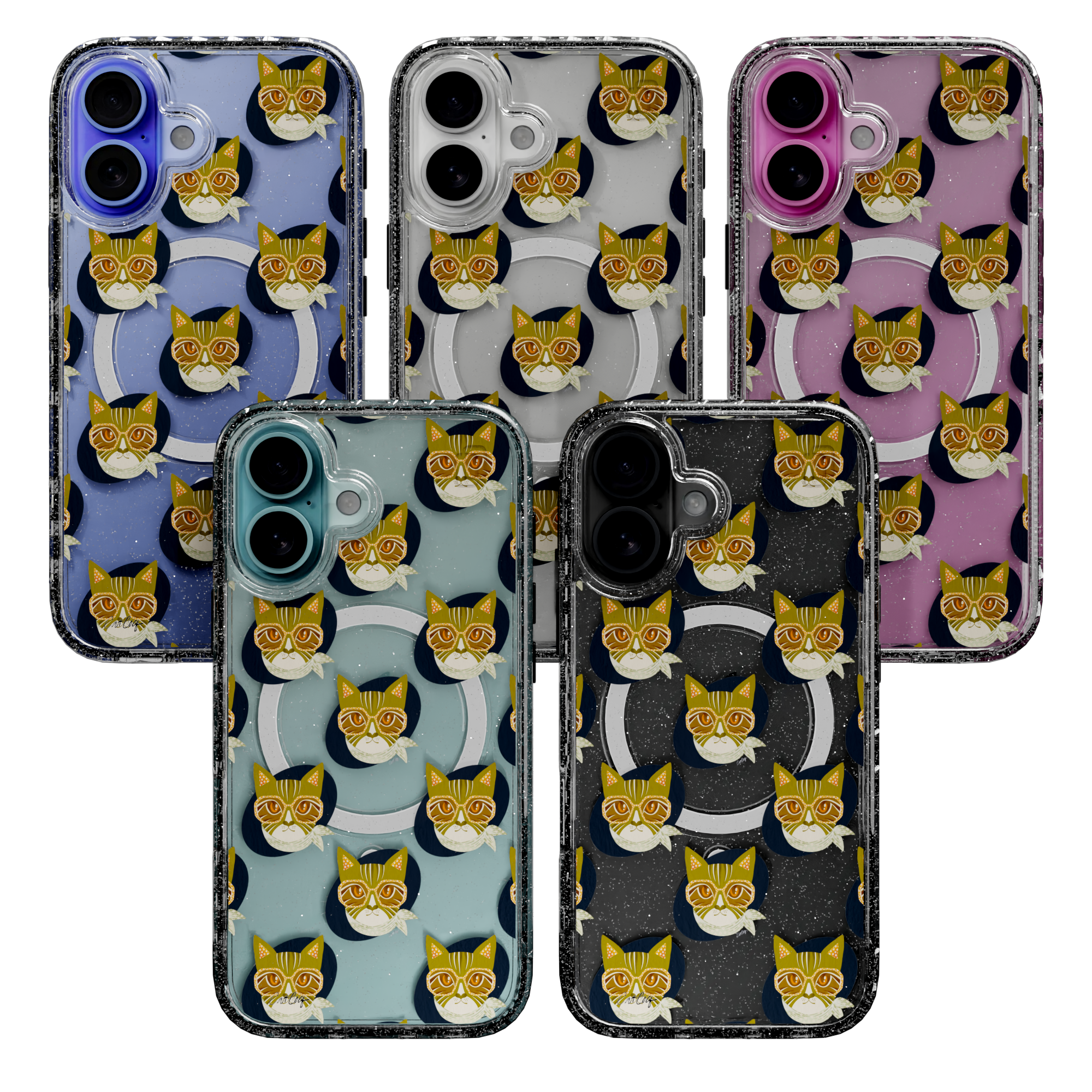 Cattitude by CatCoq | iPhone 16 Series |  MagSafe® Case iPhone 16 Pro Max / Crystal Clear Sparkle