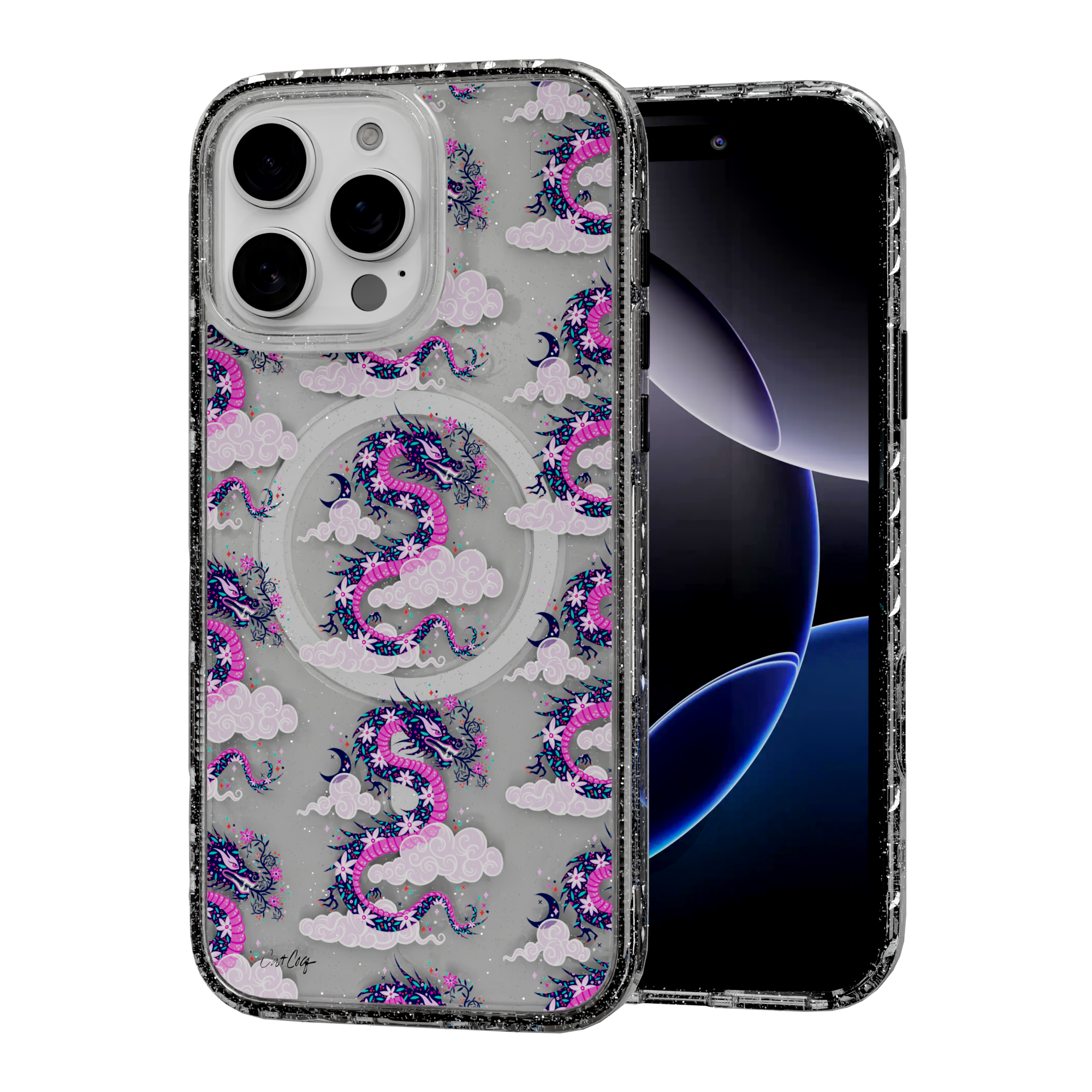 Dream Dragon by CatCoq | iPhone 16 Series | MagSafe® Case iPhone 16 Pro Max / Crystal Clear Sparkle