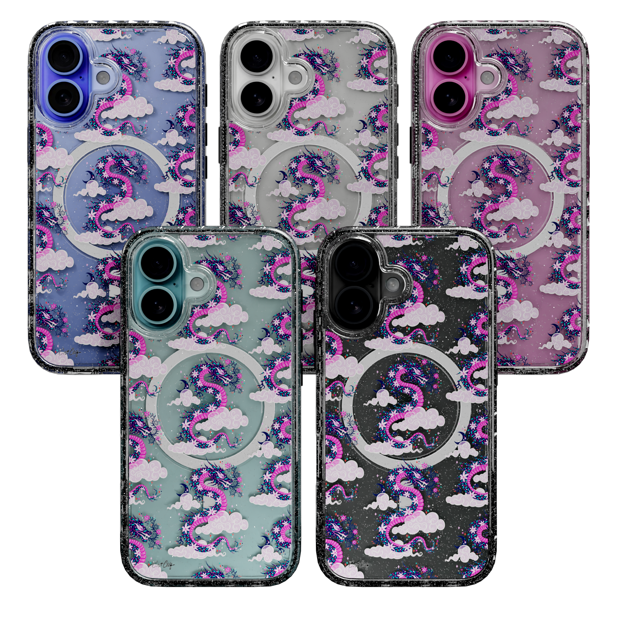 Dream Dragon by CatCoq | iPhone 16 Series | MagSafe® Case iPhone 16 Pro Max / Crystal Clear Sparkle