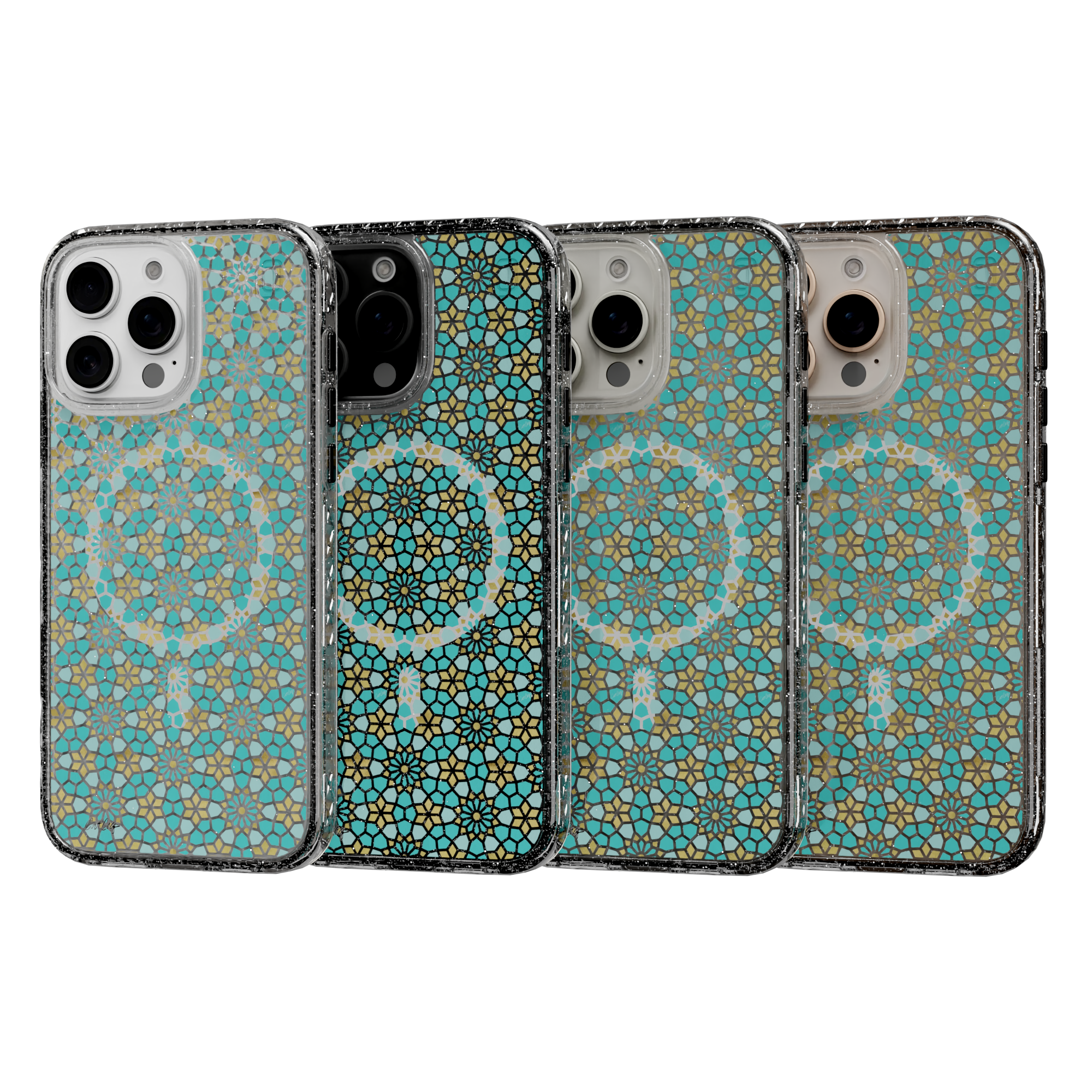 Persian Mint by CatCoq | iPhone 16 Series |  MagSafe® Case iPhone 16 Pro Max / Crystal Clear Sparkle