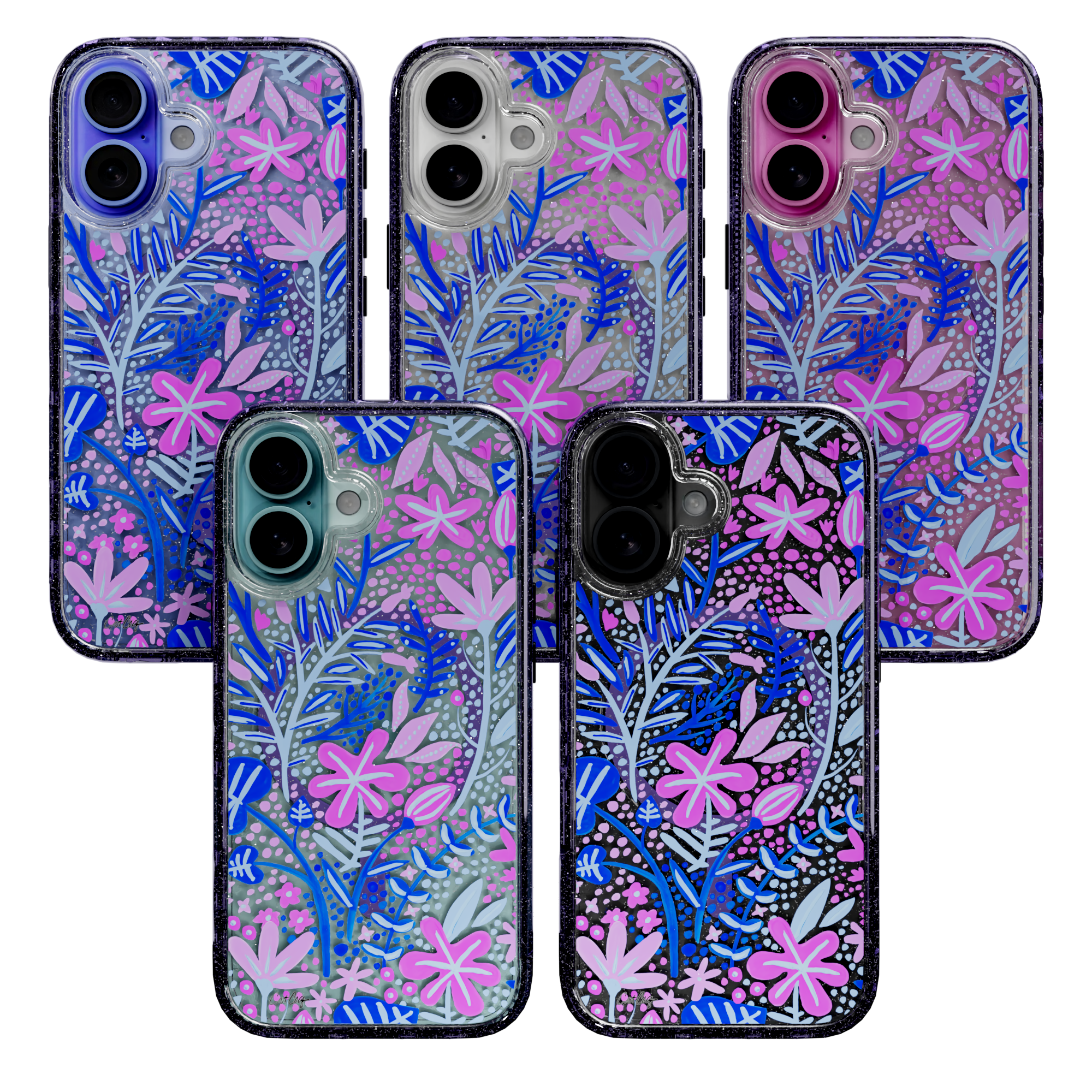 Garden Indigo by CatCoq | iPhone 16 Series |  MagSafe® Case iPhone 16 Pro Max / Lilac Purple Sparkle
