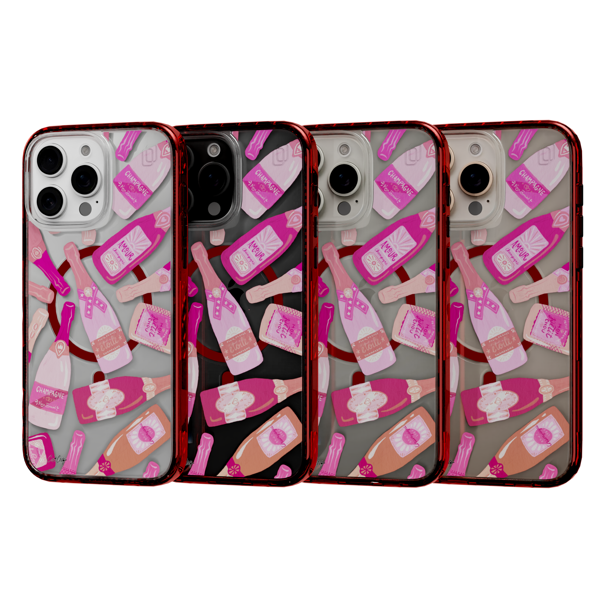 French Champagne by CatCoq | iPhone 16 Series | MagSafe® Case iPhone 16 Pro Max / Lava Red