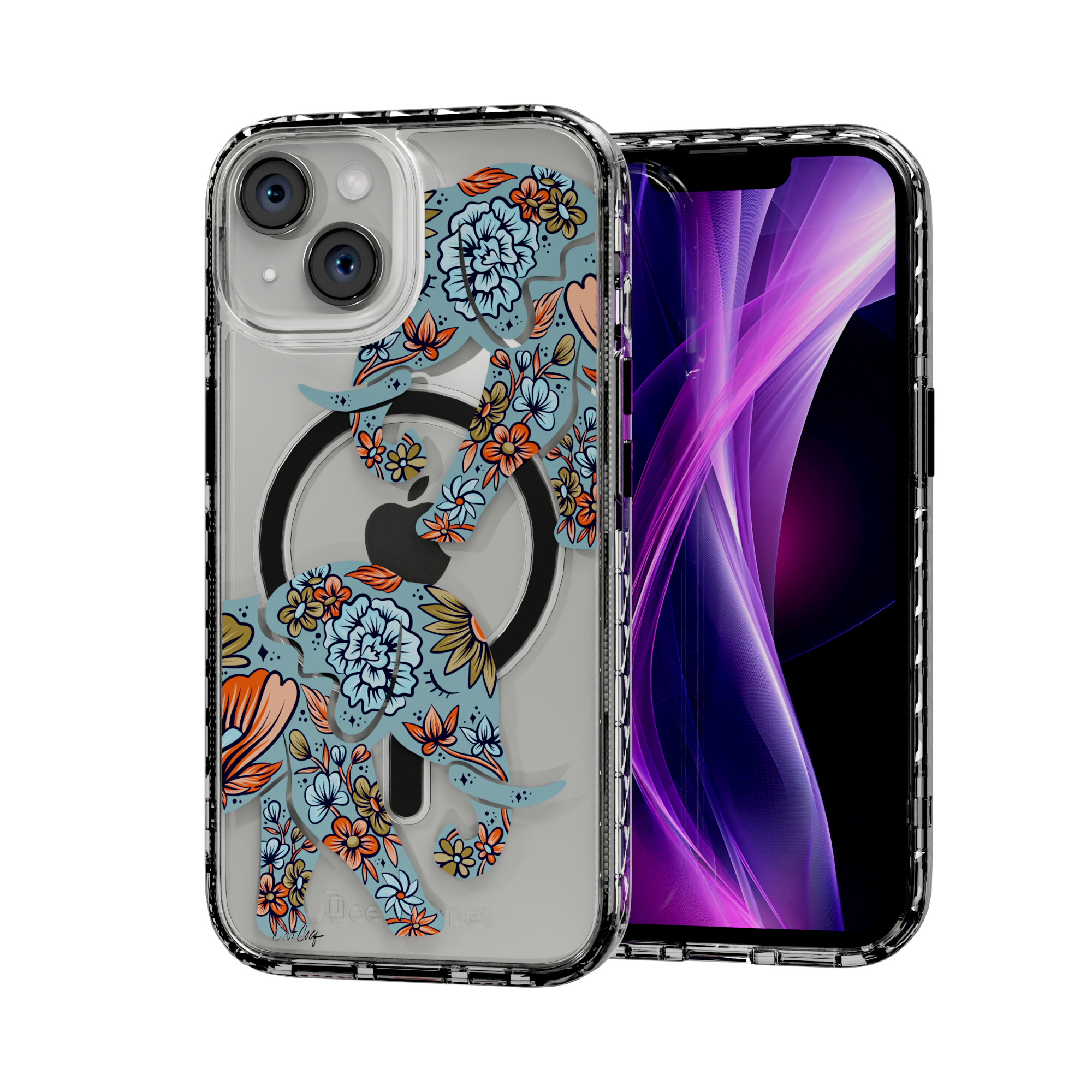 Porcelain Elephant by CatCoq | iPhone 14 Series | MagSafe® Case iPhone 14 / Crystal Clear