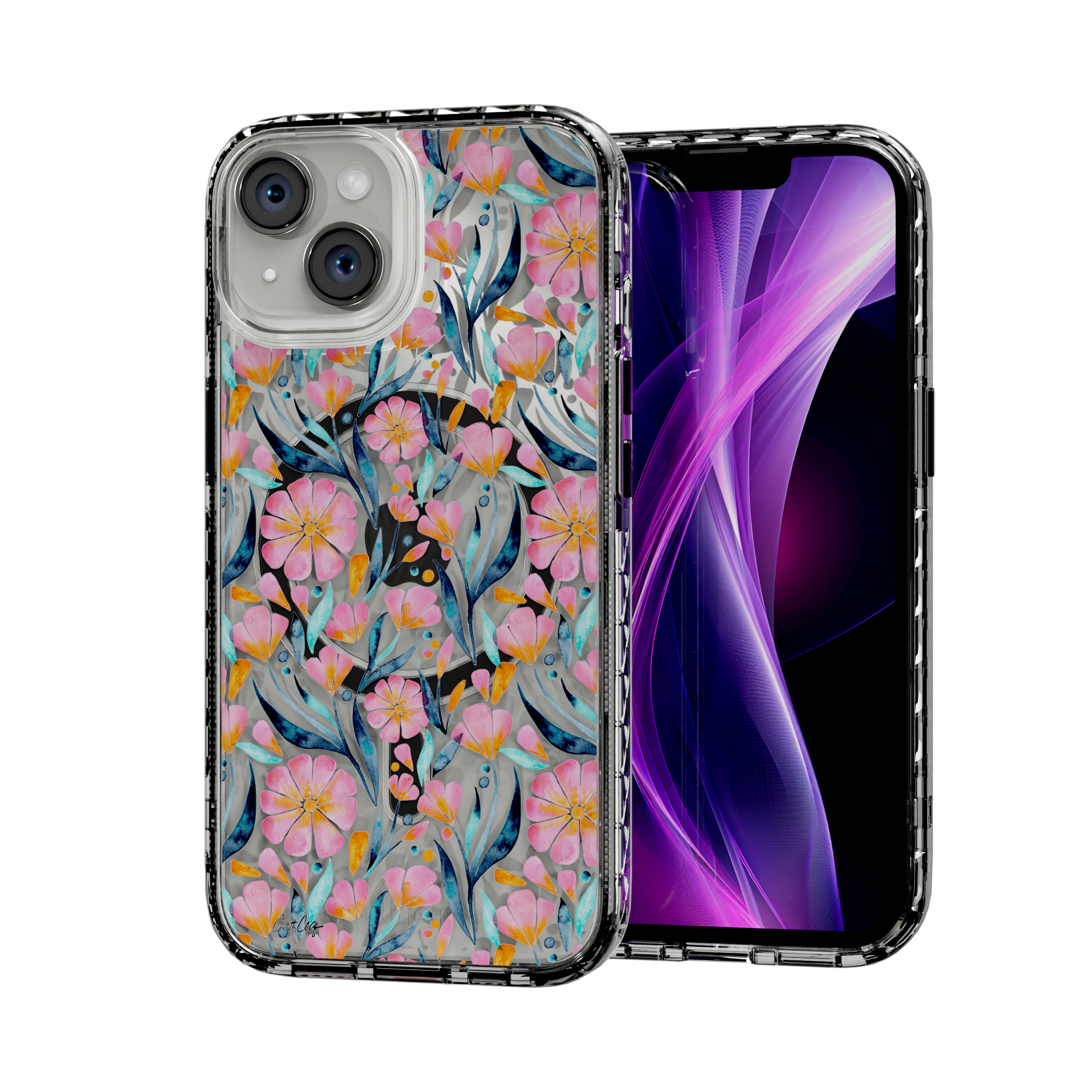 Sweet Florals by CatCoq | iPhone 14 Series | MagSafe® Case iPhone 14 / Crystal Clear