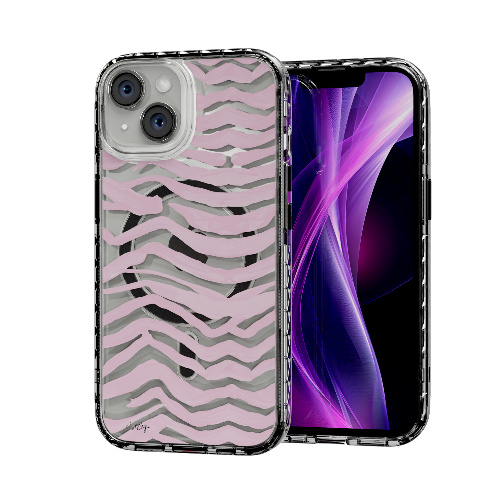 Zebra Blush by CatCoq | iPhone 14 Series | MagSafe® Case iPhone 14 / Crystal Clear