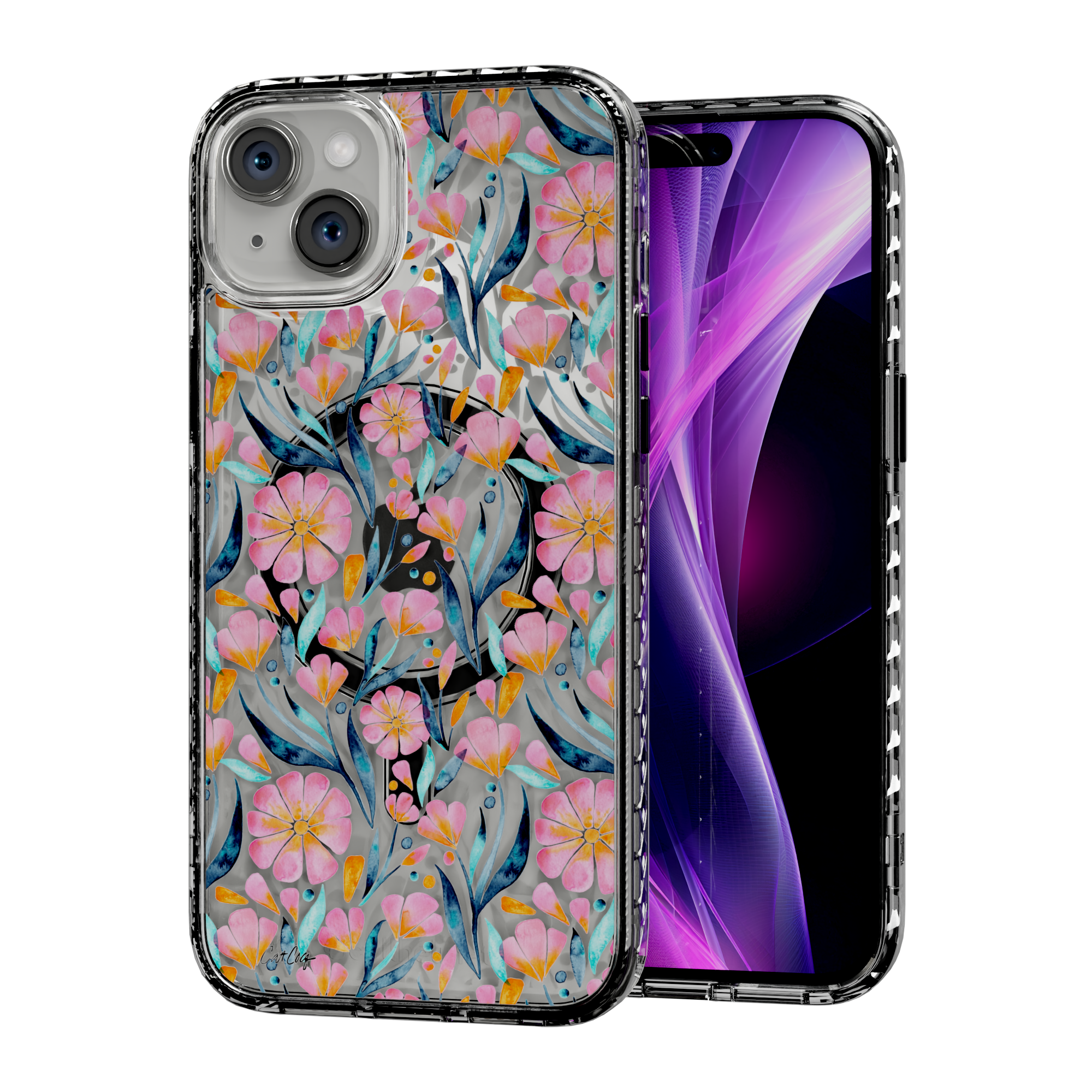 Sweet Florals by CatCoq | iPhone 14 Series | MagSafe® Case iPhone 14 Plus / Crystal Clear