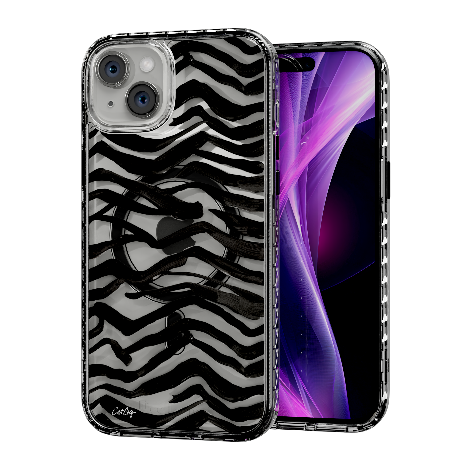 Zebra Black by CatCoq | iPhone 14 Series | MagSafe® Case iPhone 14 Plus / Crystal Clear