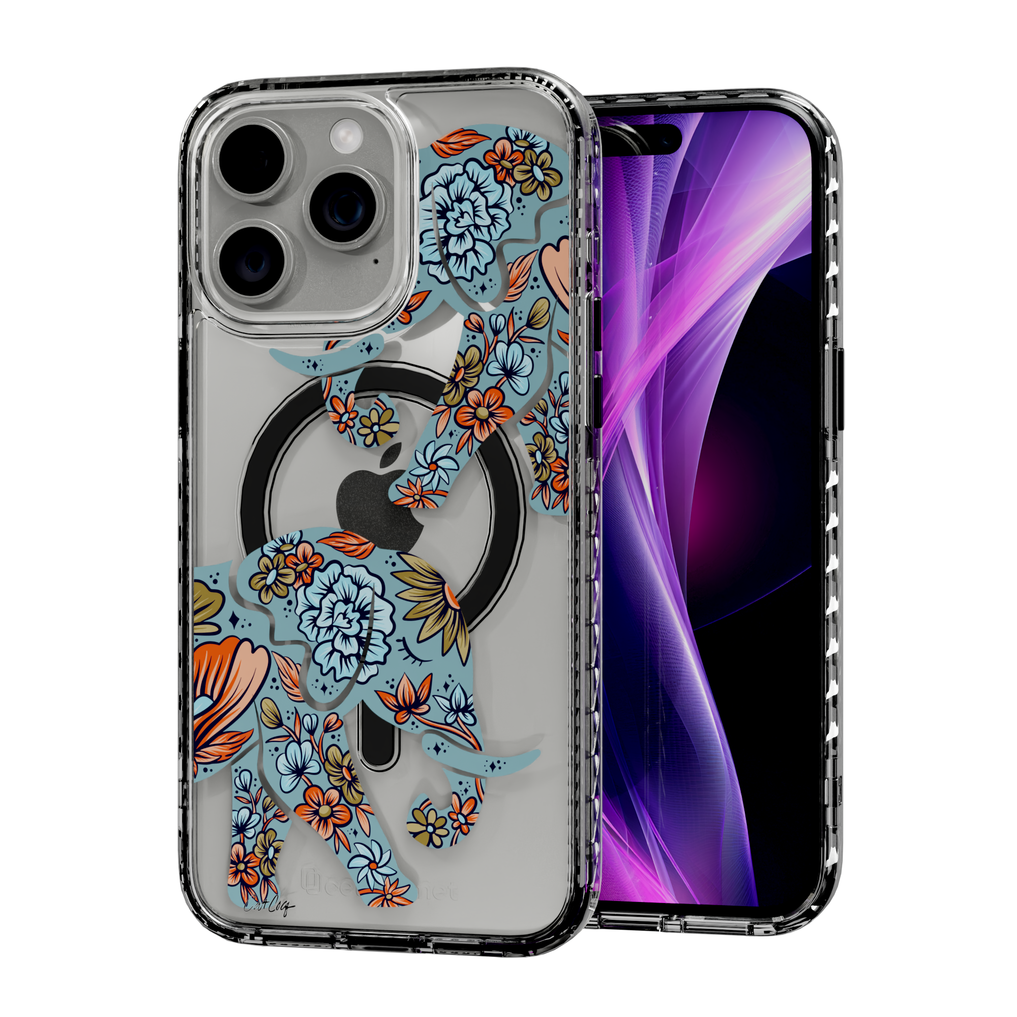 Porcelain Elephant by CatCoq | iPhone 14 Series | MagSafe® Case iPhone 14 Pro Max / Crystal Clear
