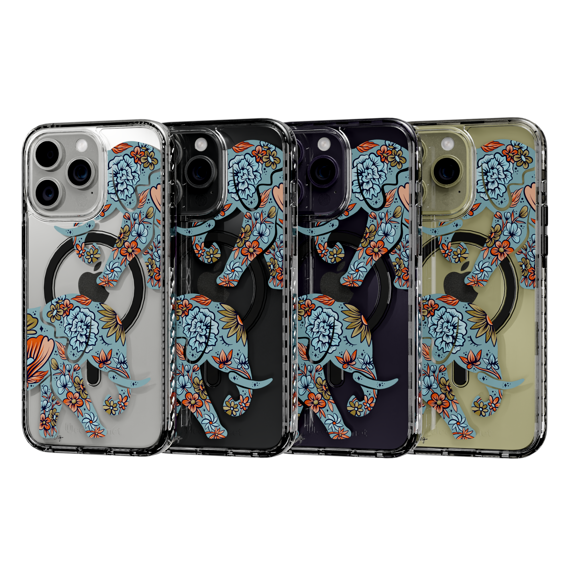 Porcelain Elephant by CatCoq | iPhone 14 Series | MagSafe® Case iPhone 14 Pro Max / Crystal Clear