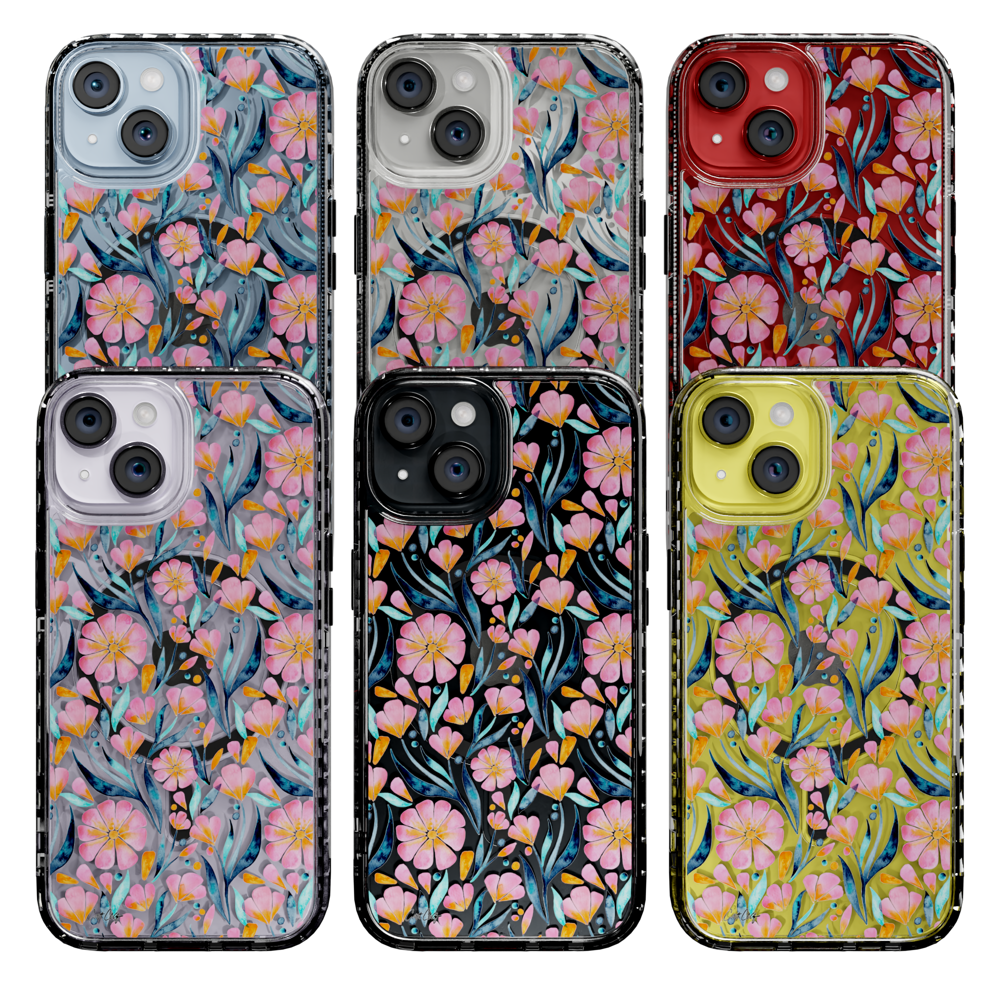 Sweet Florals by CatCoq | iPhone 14 Series | MagSafe® Case iPhone 14 Pro Max / Crystal Clear