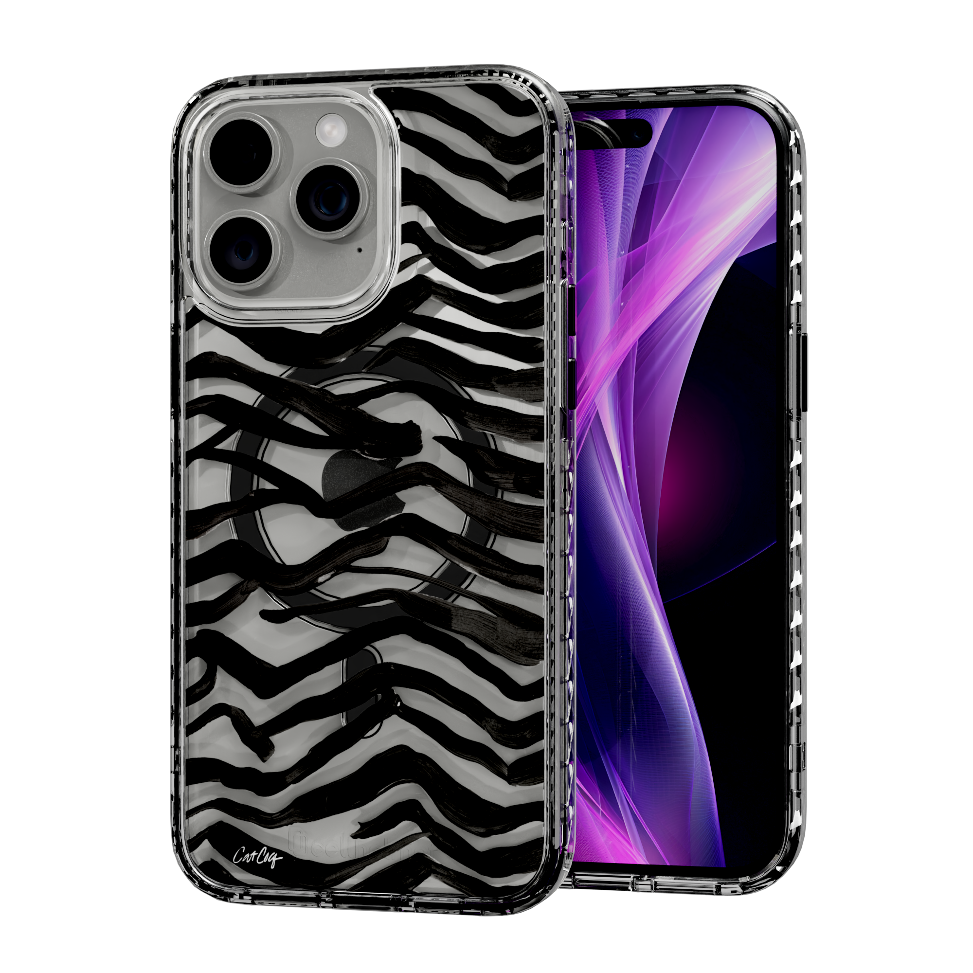 Zebra Black by CatCoq | iPhone 14 Series | MagSafe® Case iPhone 14 Pro Max / Crystal Clear