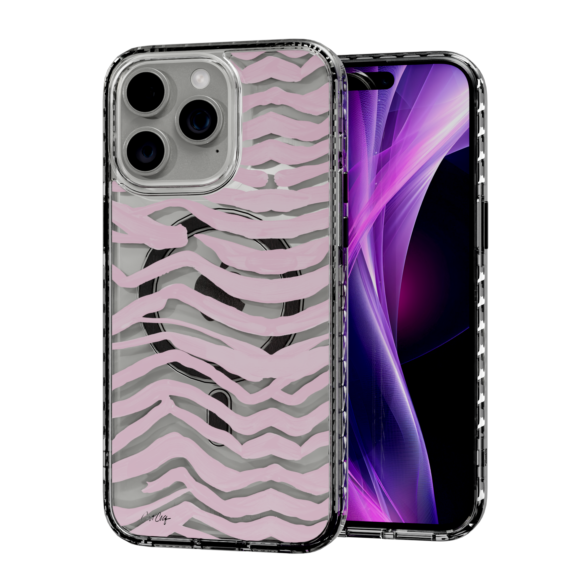 Zebra Blush by CatCoq | iPhone 14 Series | MagSafe® Case iPhone 14 Pro Max / Crystal Clear