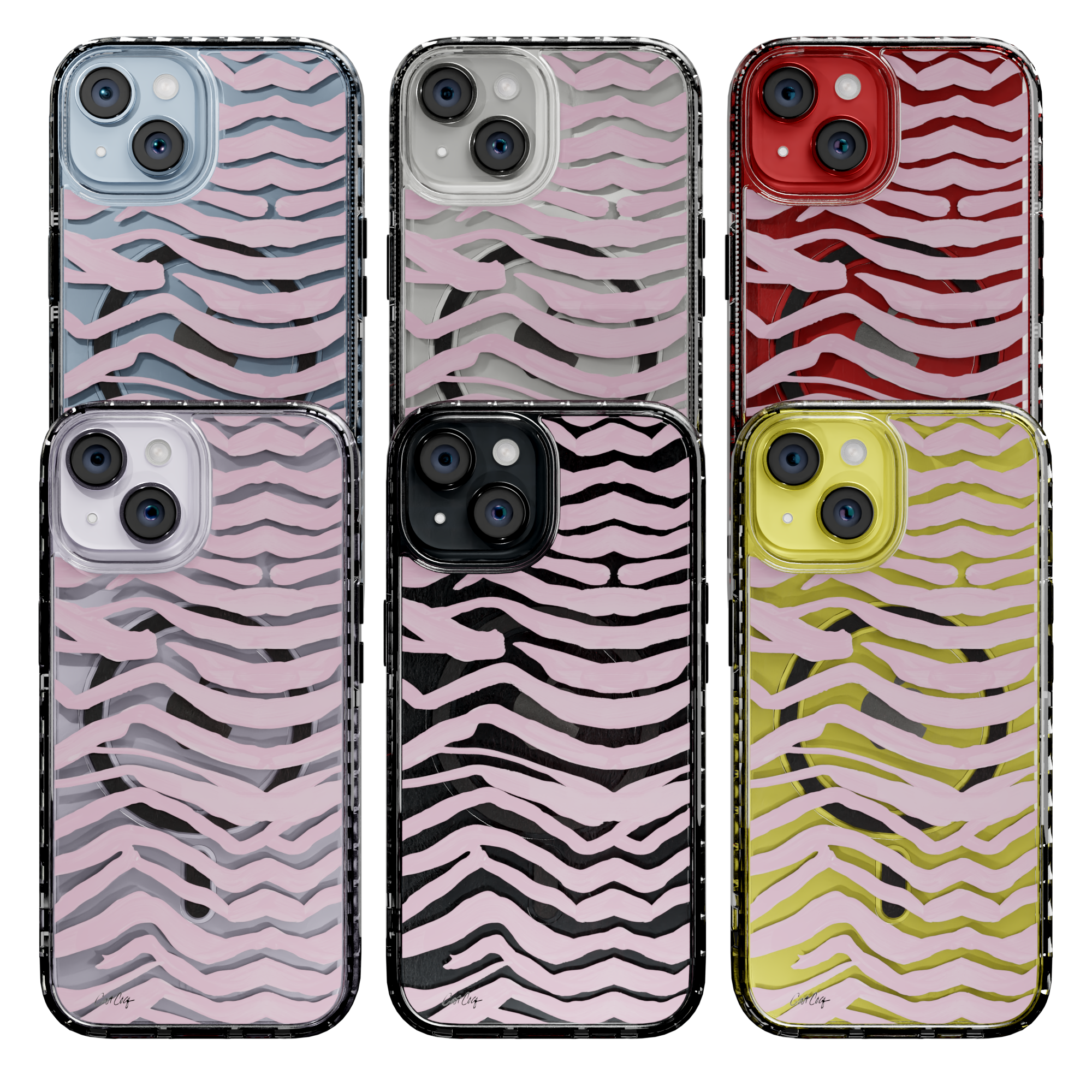 Zebra Blush by CatCoq | iPhone 14 Series | MagSafe® Case iPhone 14 Pro Max / Crystal Clear