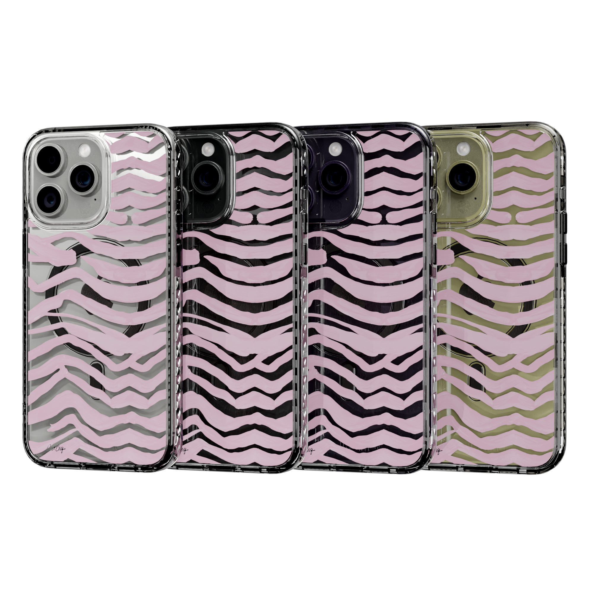 Zebra Blush by CatCoq | iPhone 14 Series | MagSafe® Case iPhone 14 Pro Max / Crystal Clear